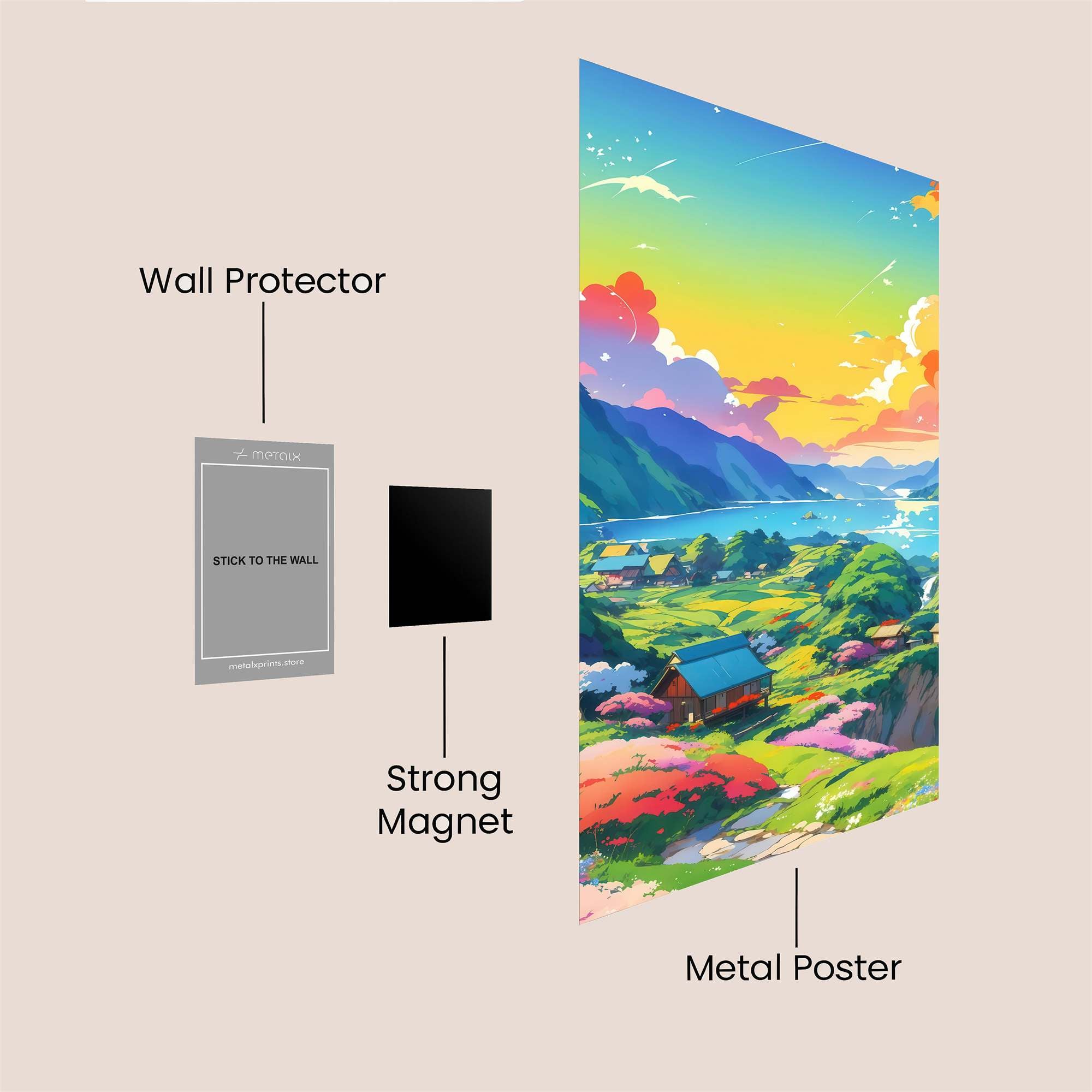 Sunset Serenity Safe Wall Magnetic / M