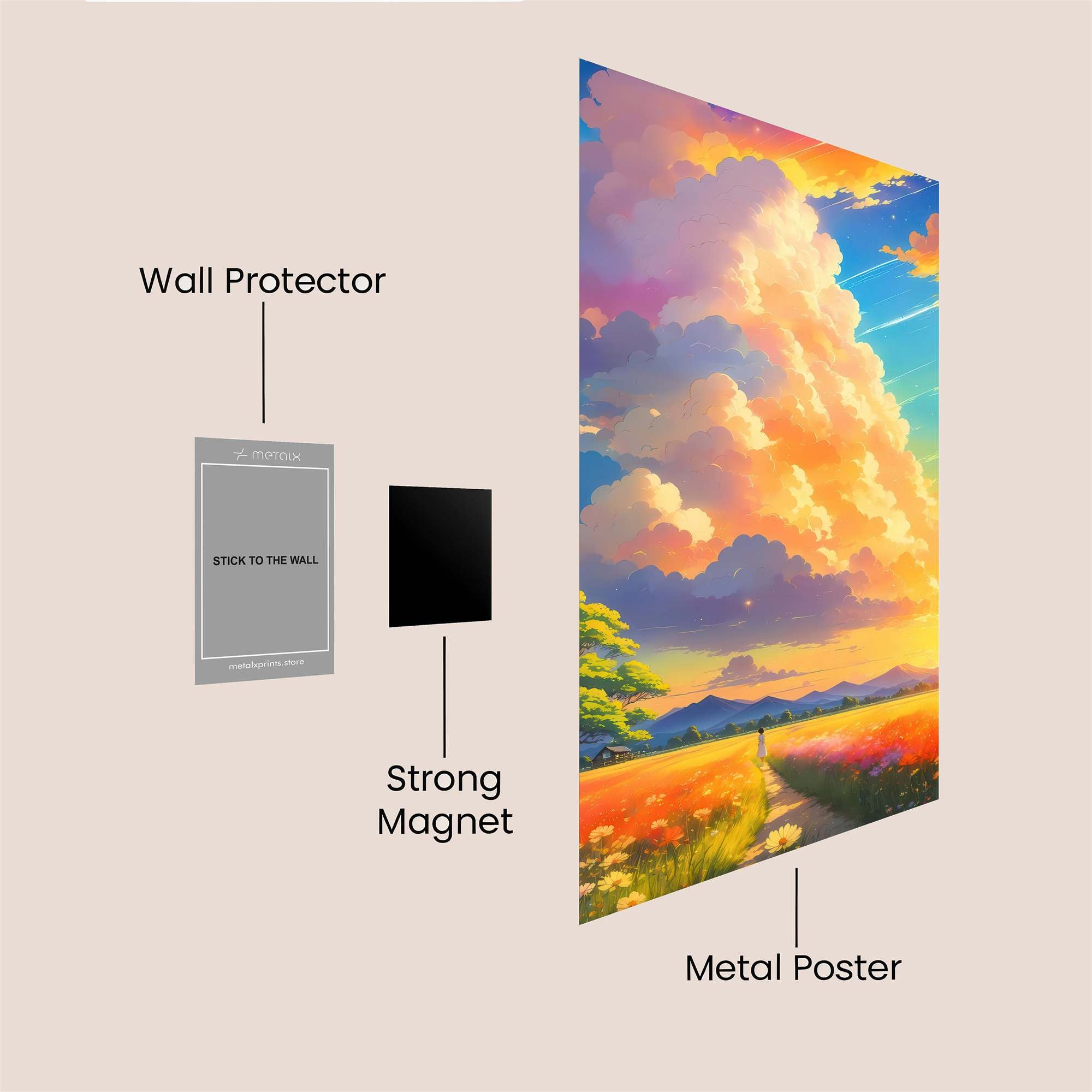 Sunset Serenity Safe Wall Magnetic / M