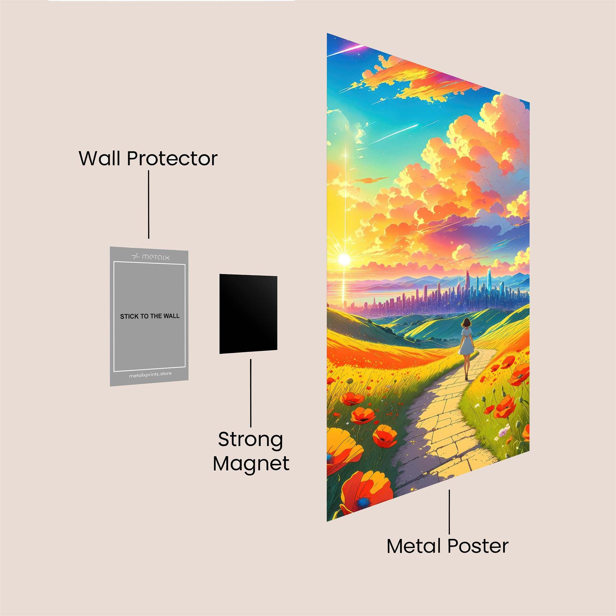 Sunset Serenity Safe Wall Magnetic / M