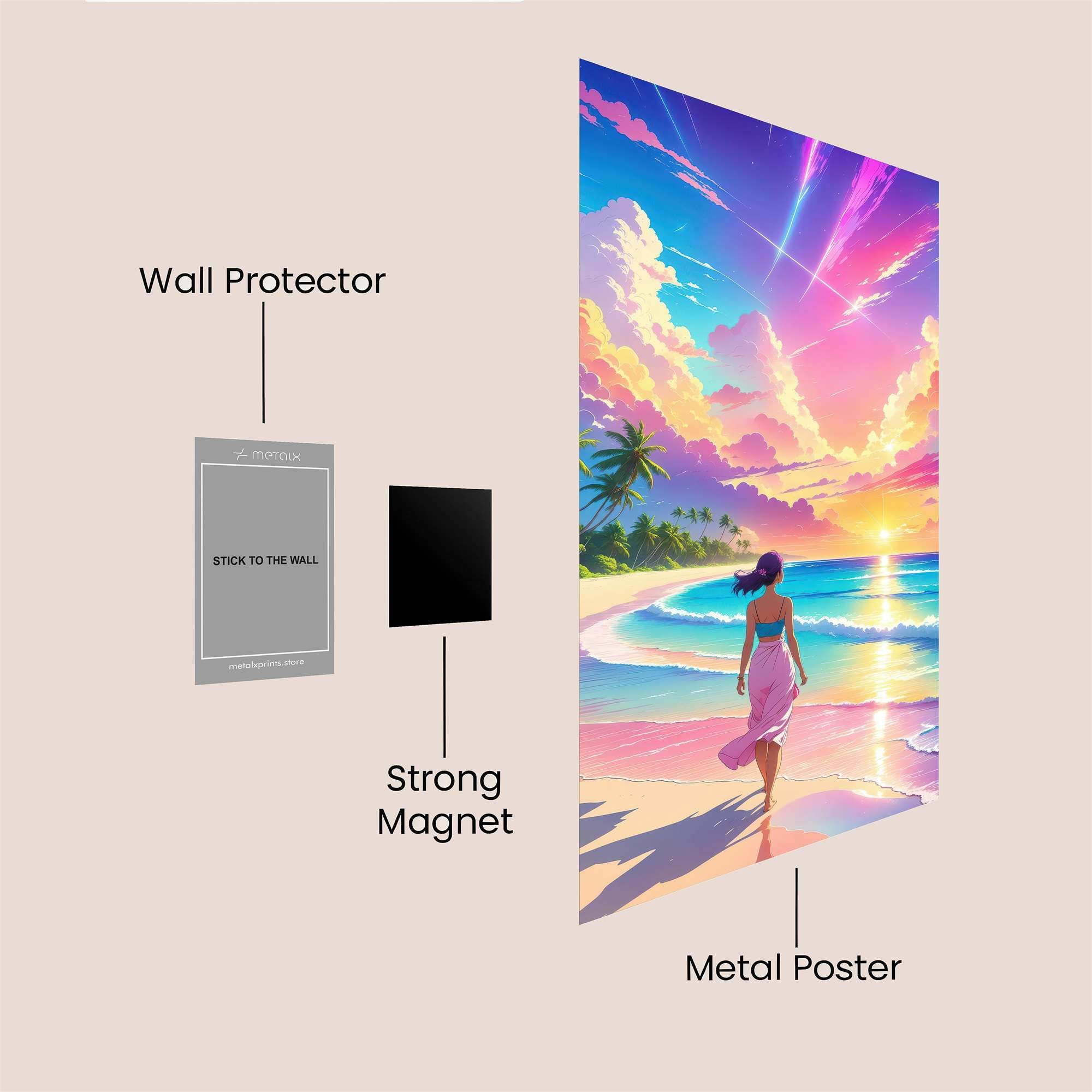 Sunset Serenity Safe Wall Magnetic / M