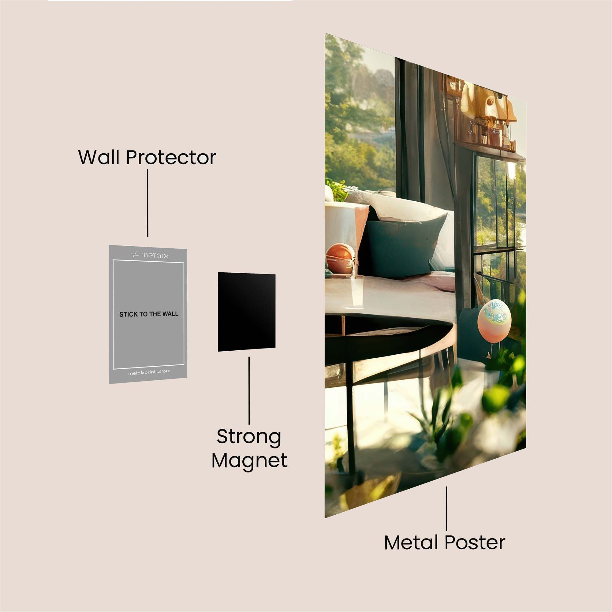 Neon Dreamscape Safe Wall Magnetic / M