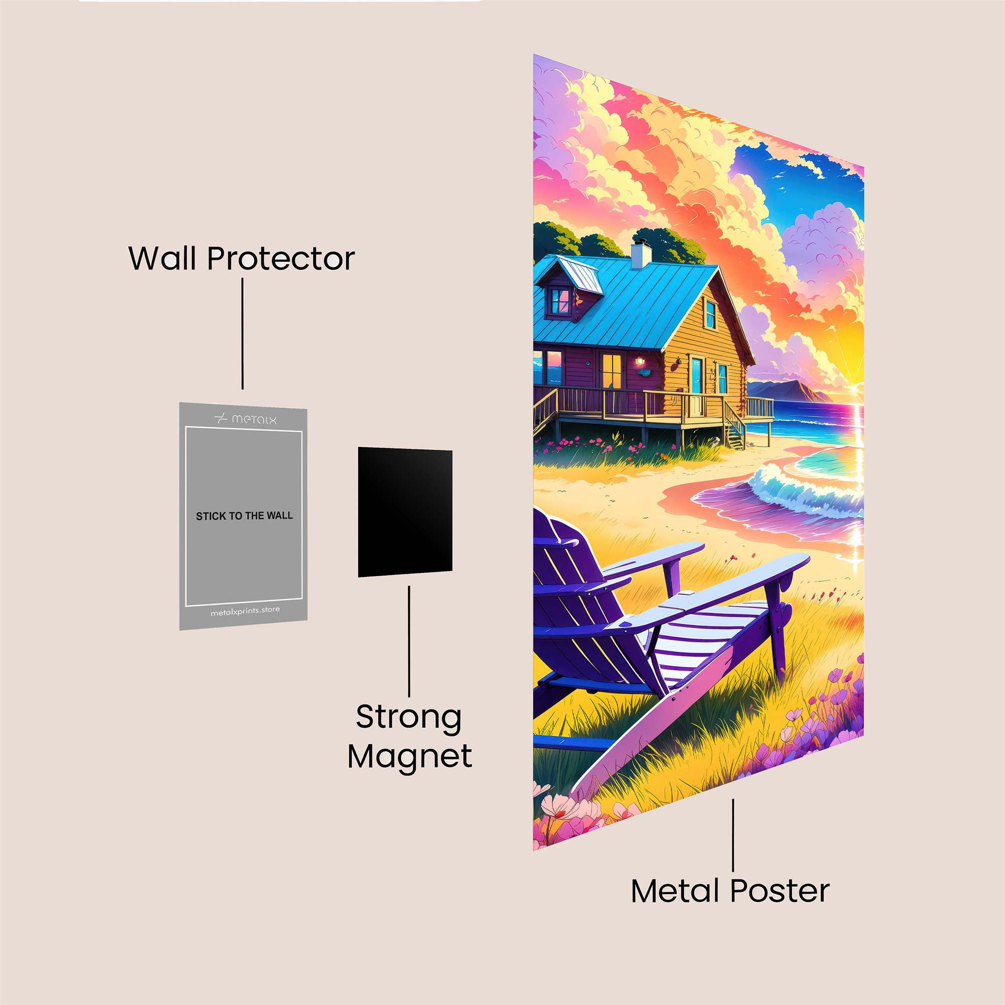 Sunset Serenity Safe Wall Magnetic / M
