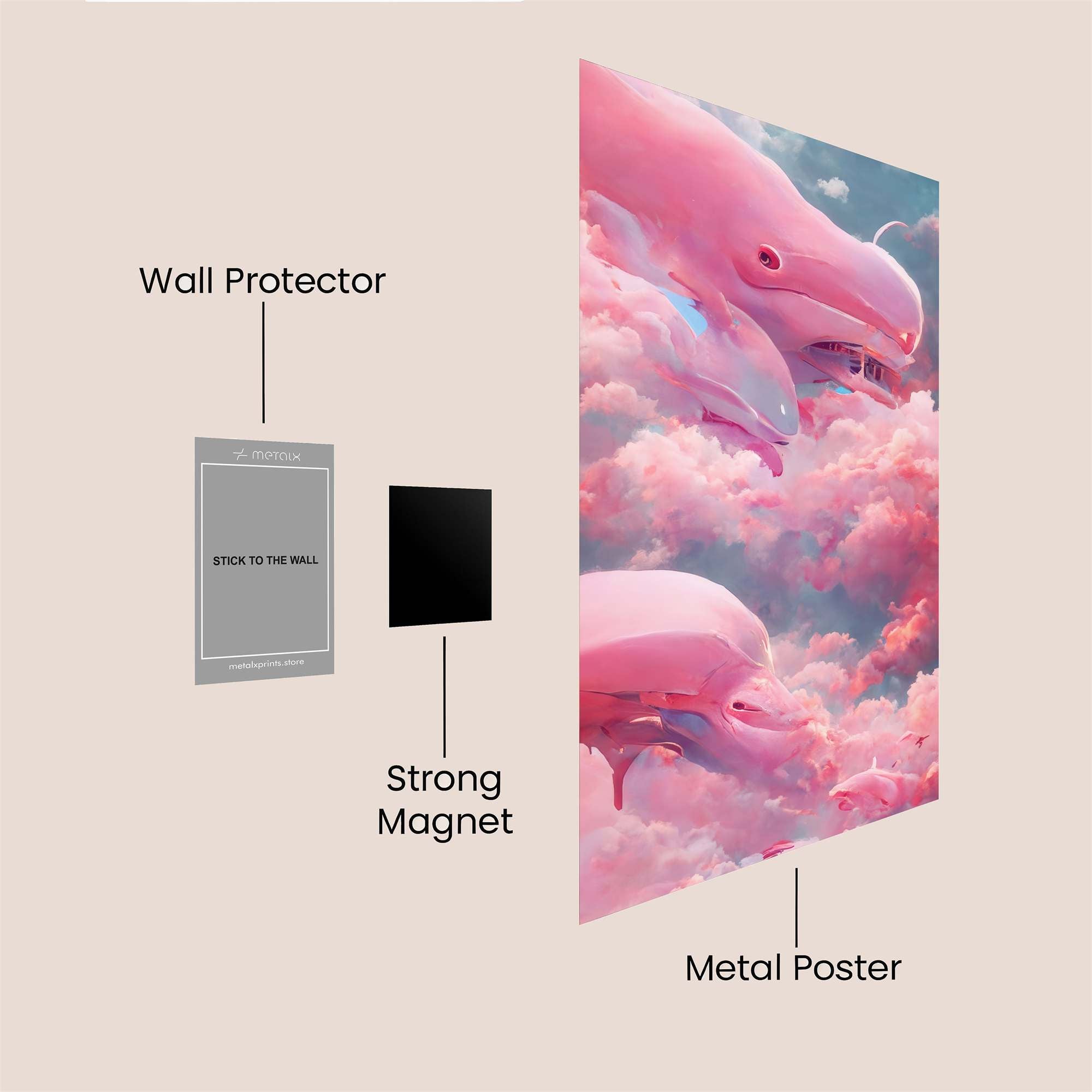 Whale Dream Safe Wall Magnetic / M