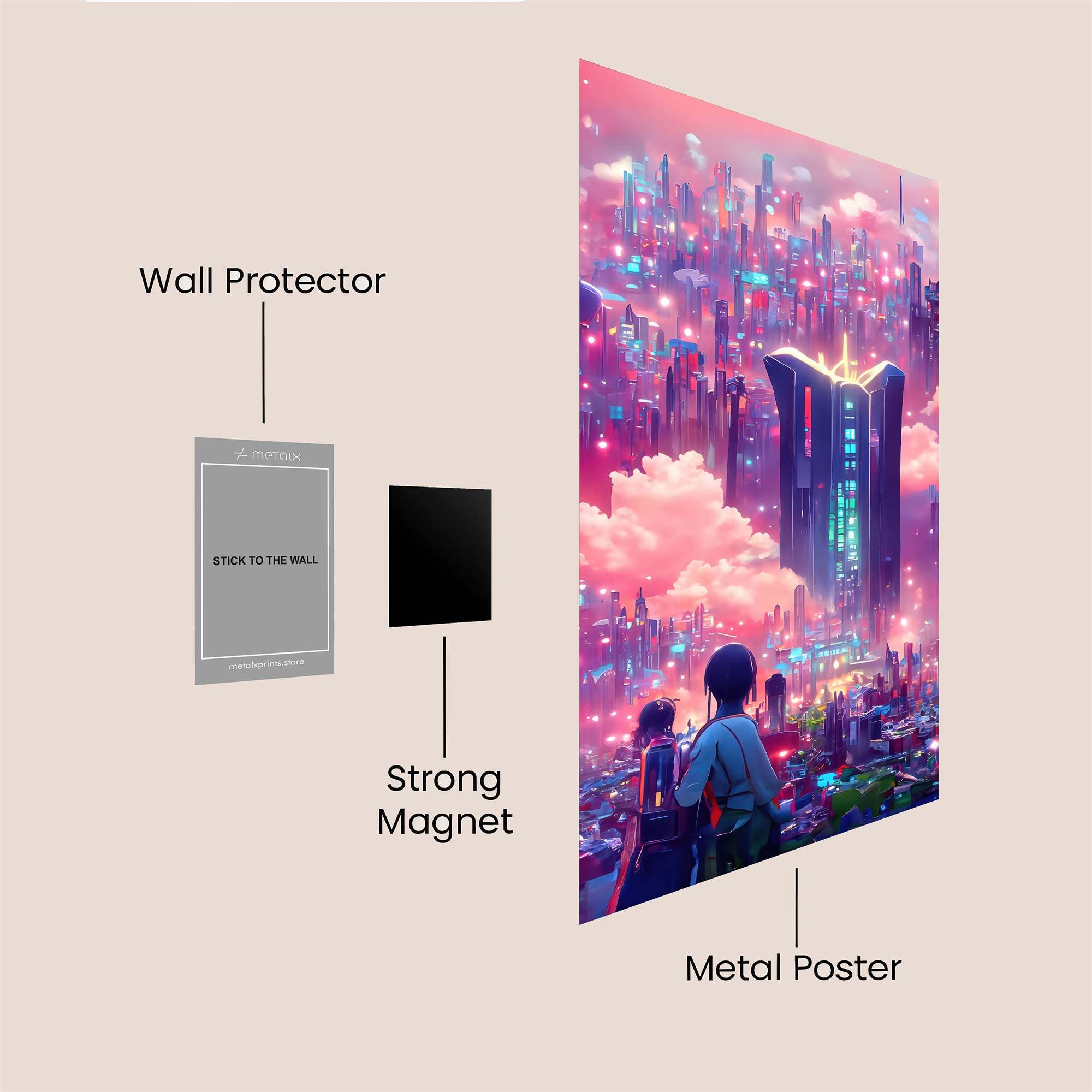 Cyber Serenity Safe Wall Magnetic / M