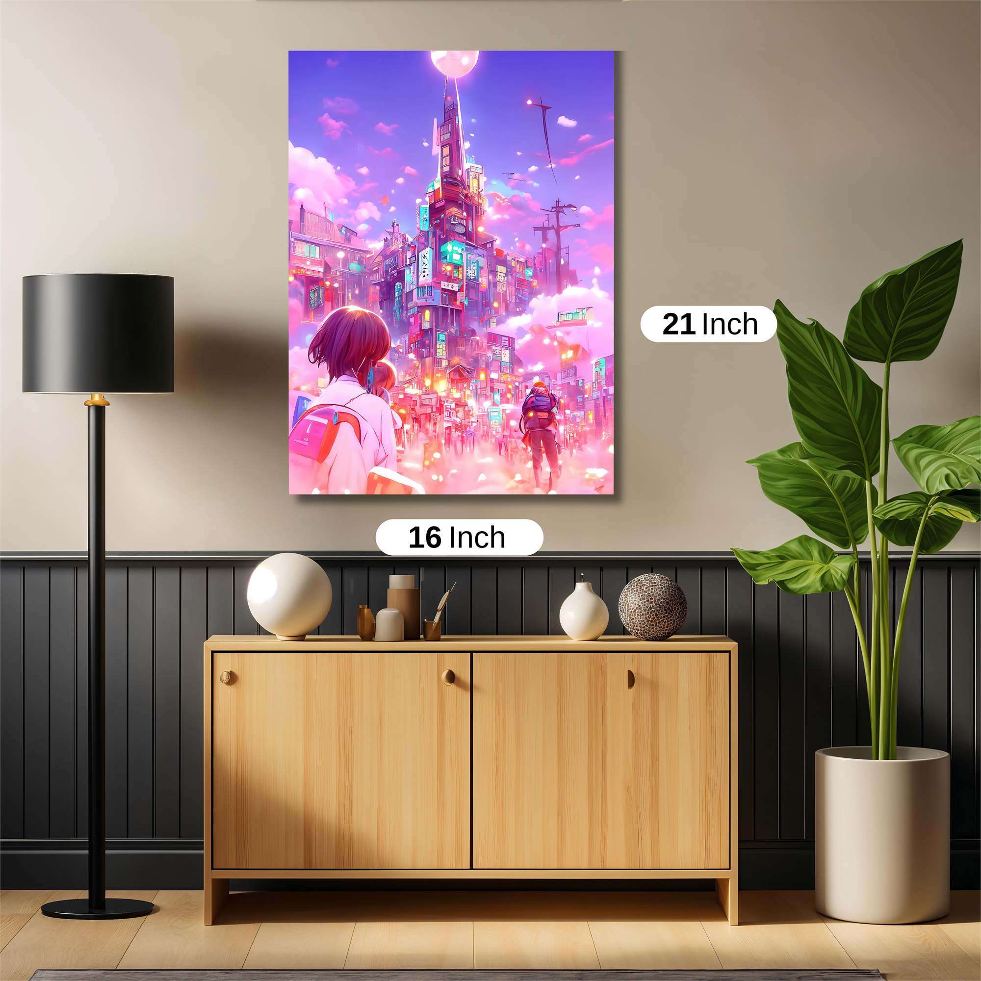 Neon Dreamscape Safe Wall Magnetic / M