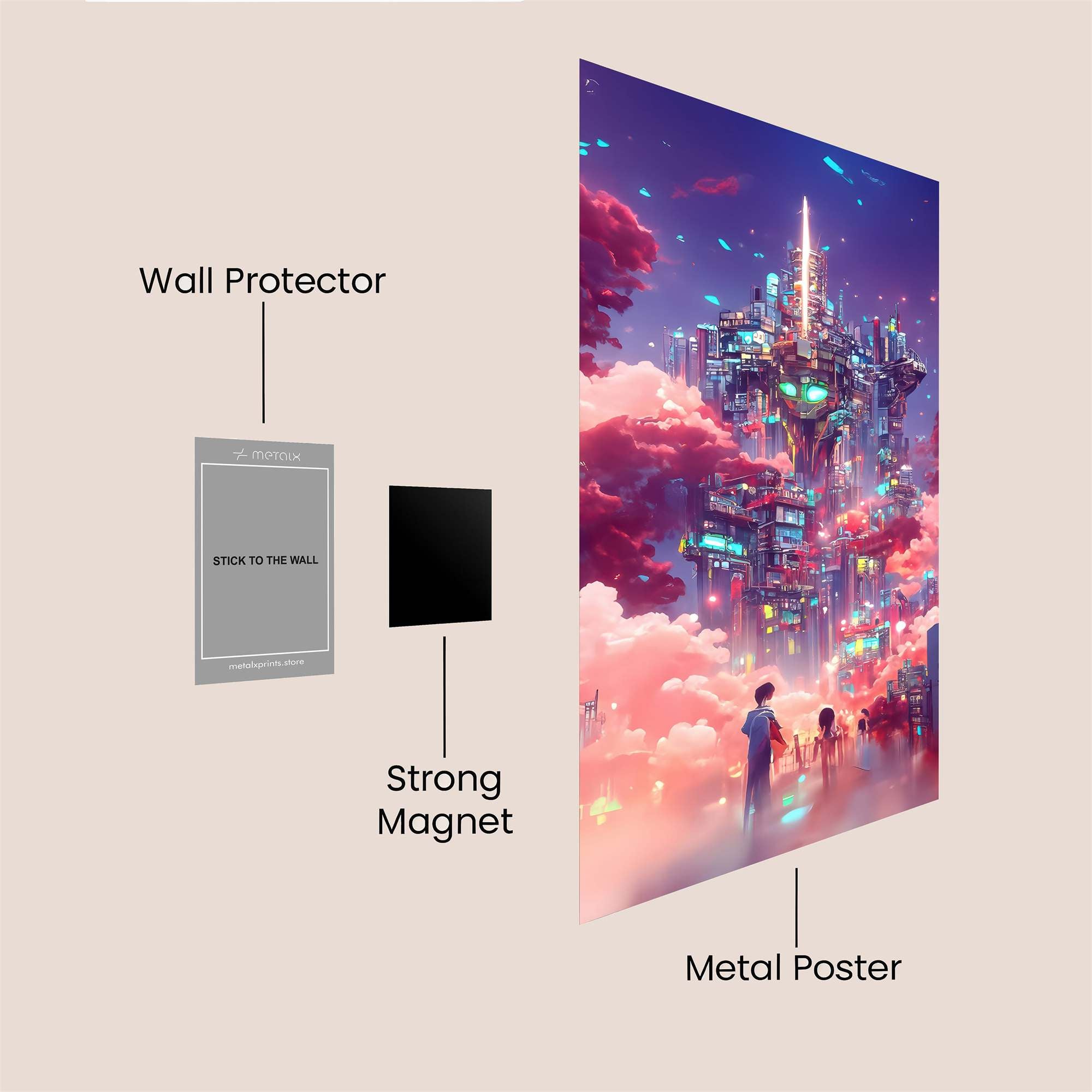 Cyber Dreamscape Safe Wall Magnetic / M