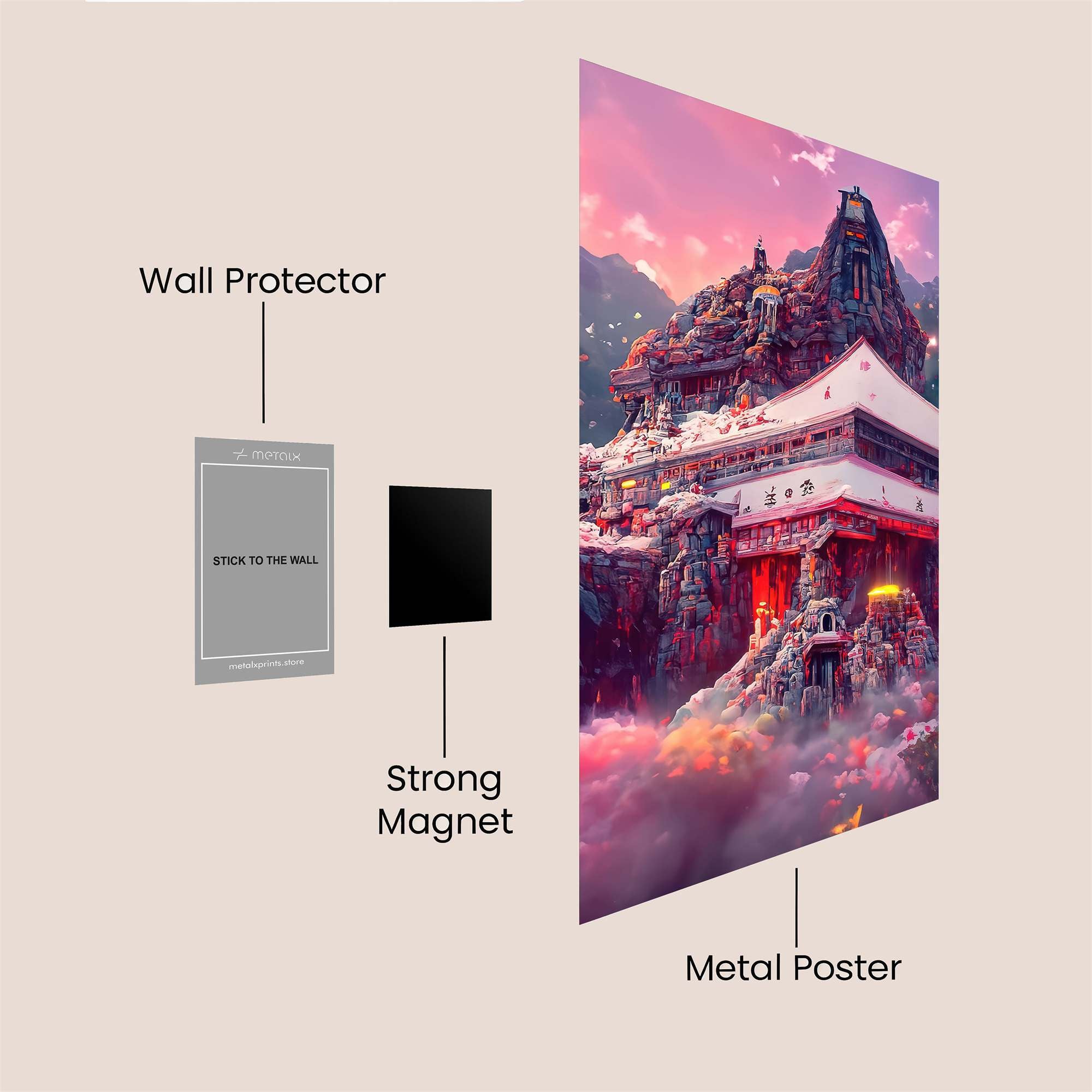 Pagoda Dreamscape Safe Wall Magnetic / M