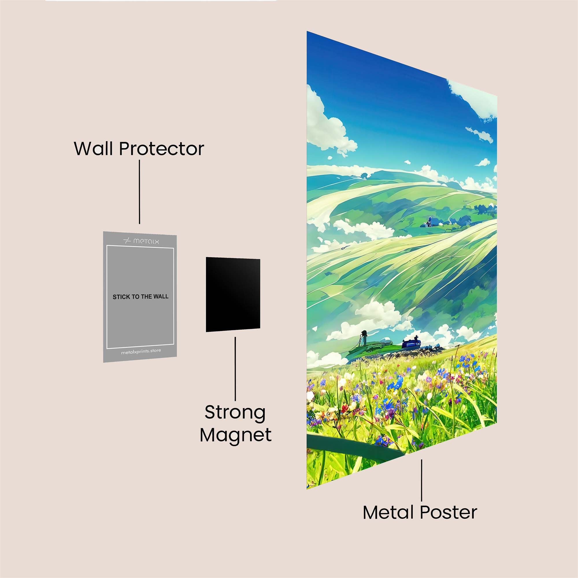 MeadowWhimsy Safe Wall Magnetic / M