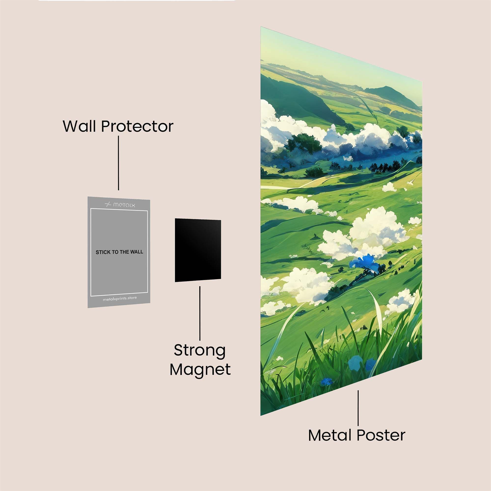MeadowWhisper Safe Wall Magnetic / M