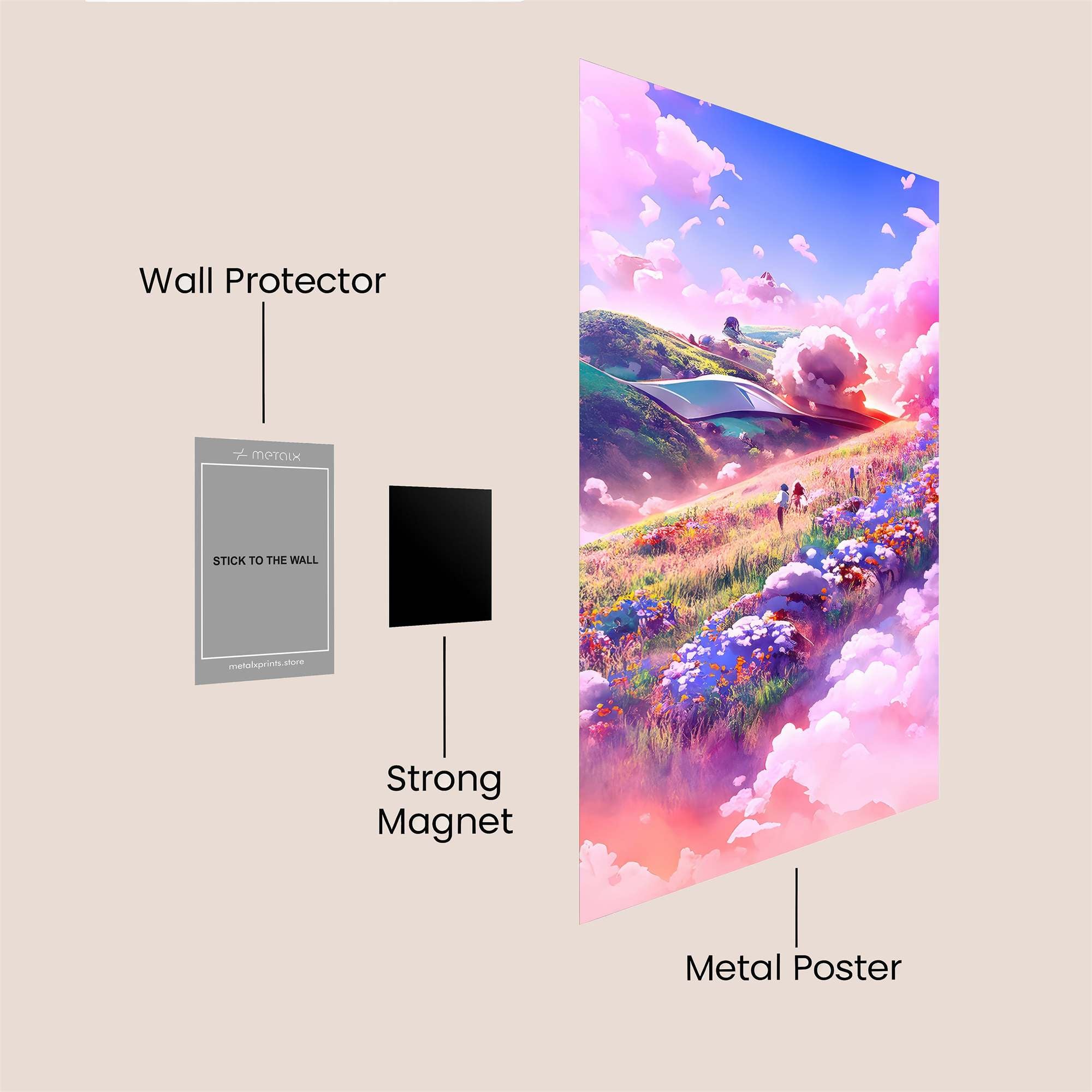 Floral Dreamscape Safe Wall Magnetic / M