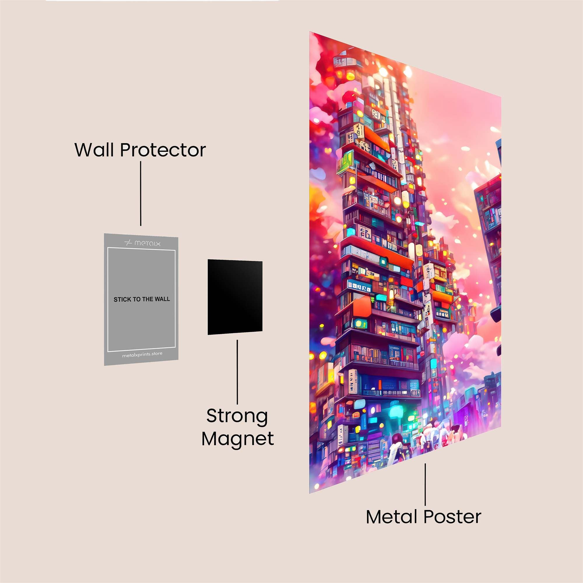 Cyber Blossom Safe Wall Magnetic / M