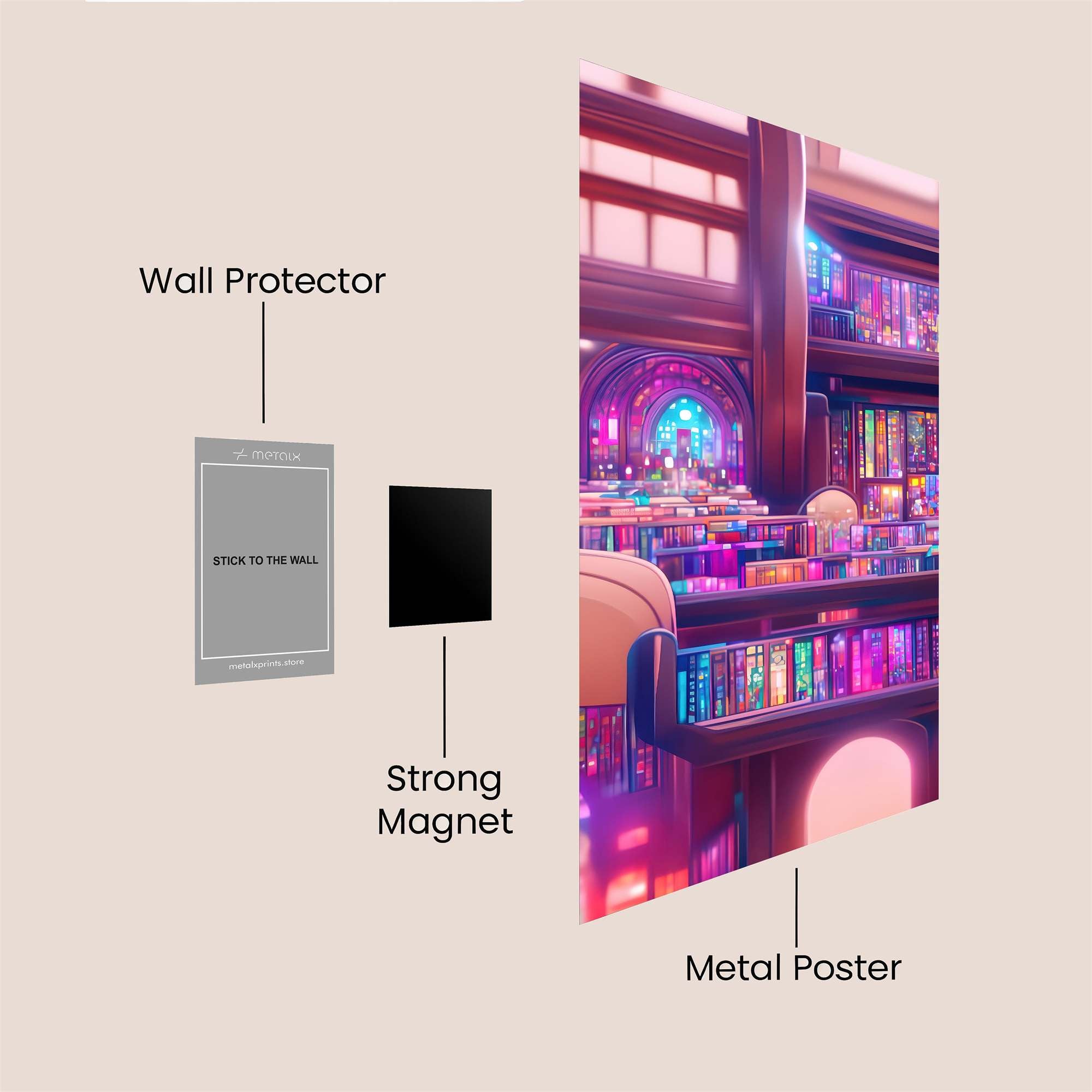 Library Dreamscape Safe Wall Magnetic / M