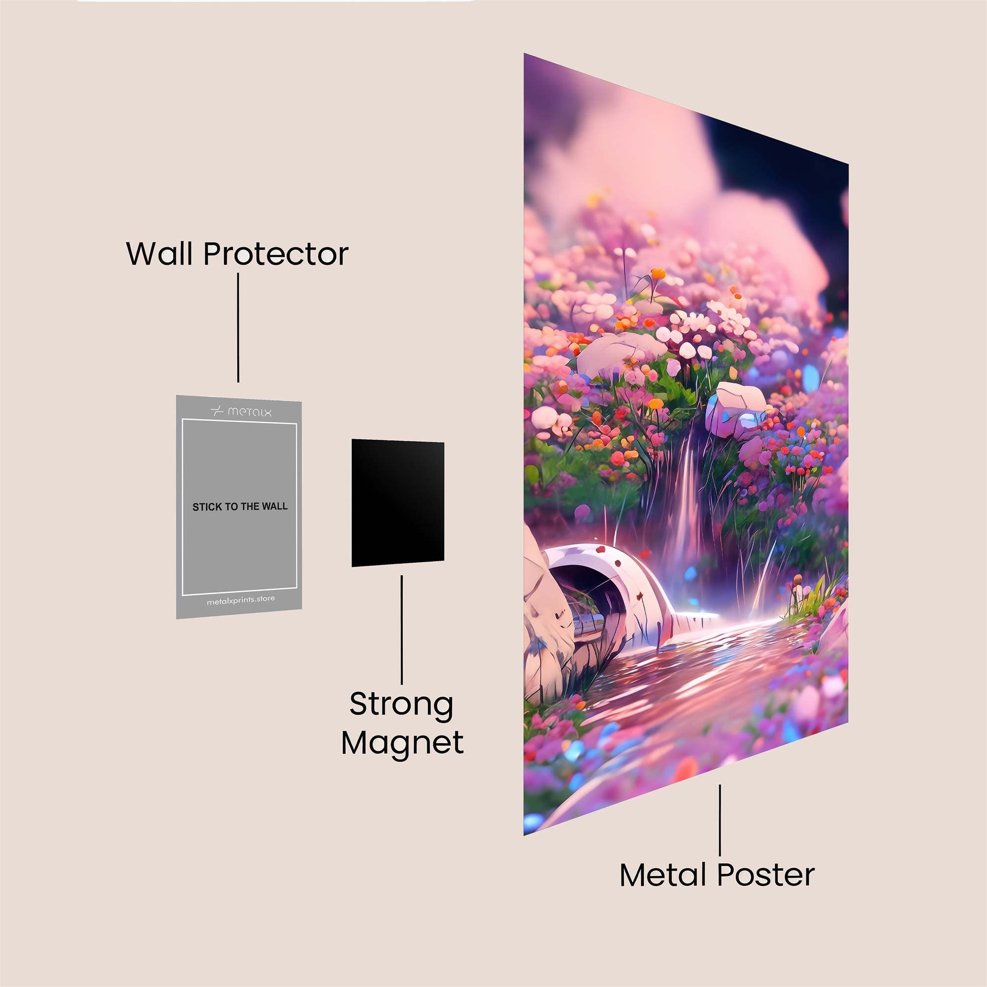 Blossom Rapture Safe Wall Magnetic / M