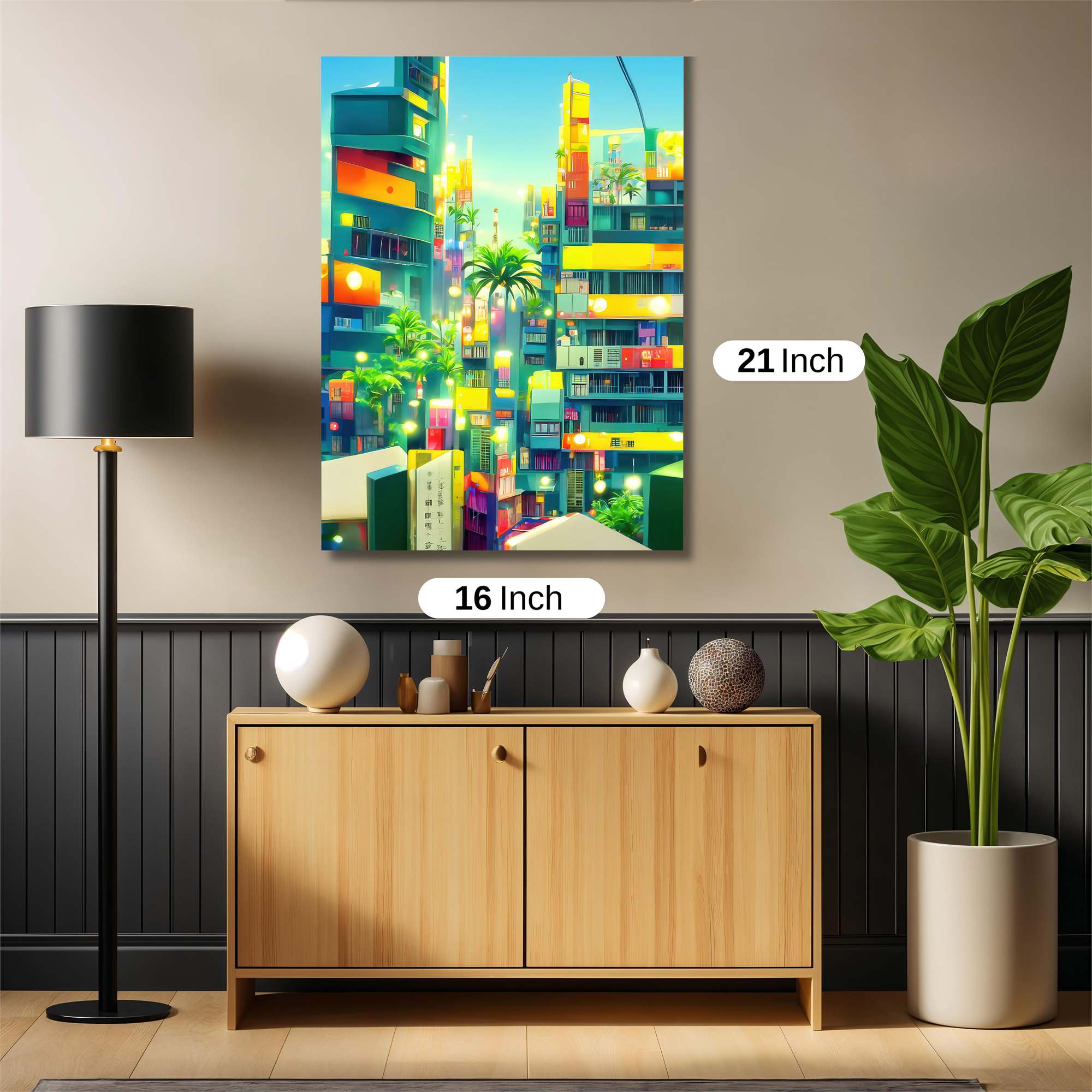 Neon Dreamscape Safe Wall Magnetic / M