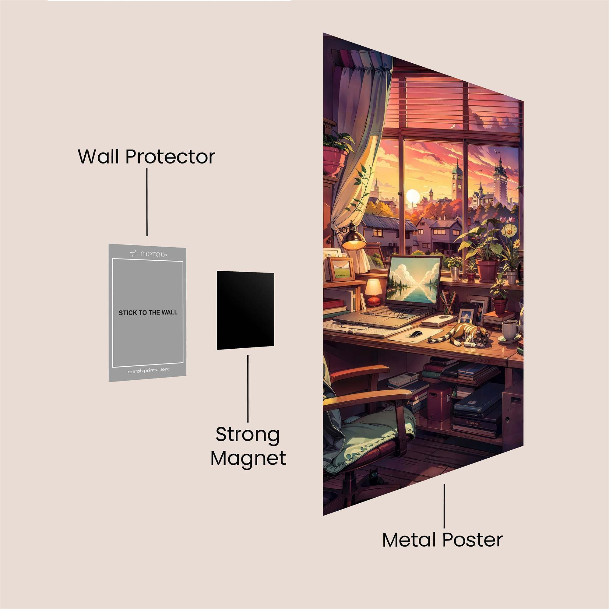 Sunset Serenity Safe Wall Magnetic / M