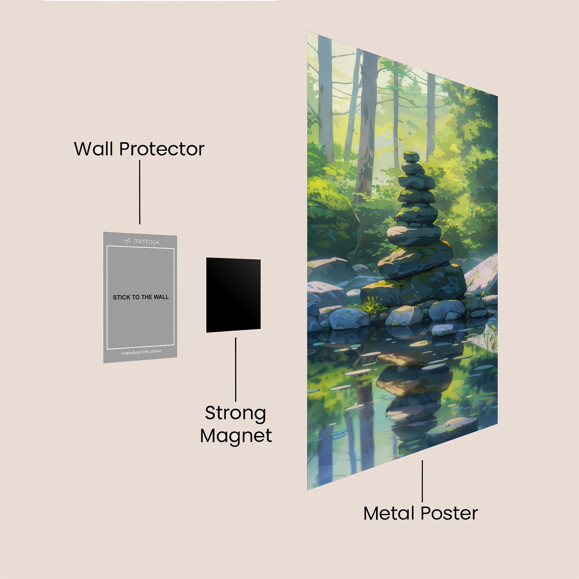 Forest Serenity Safe Wall Magnetic / M