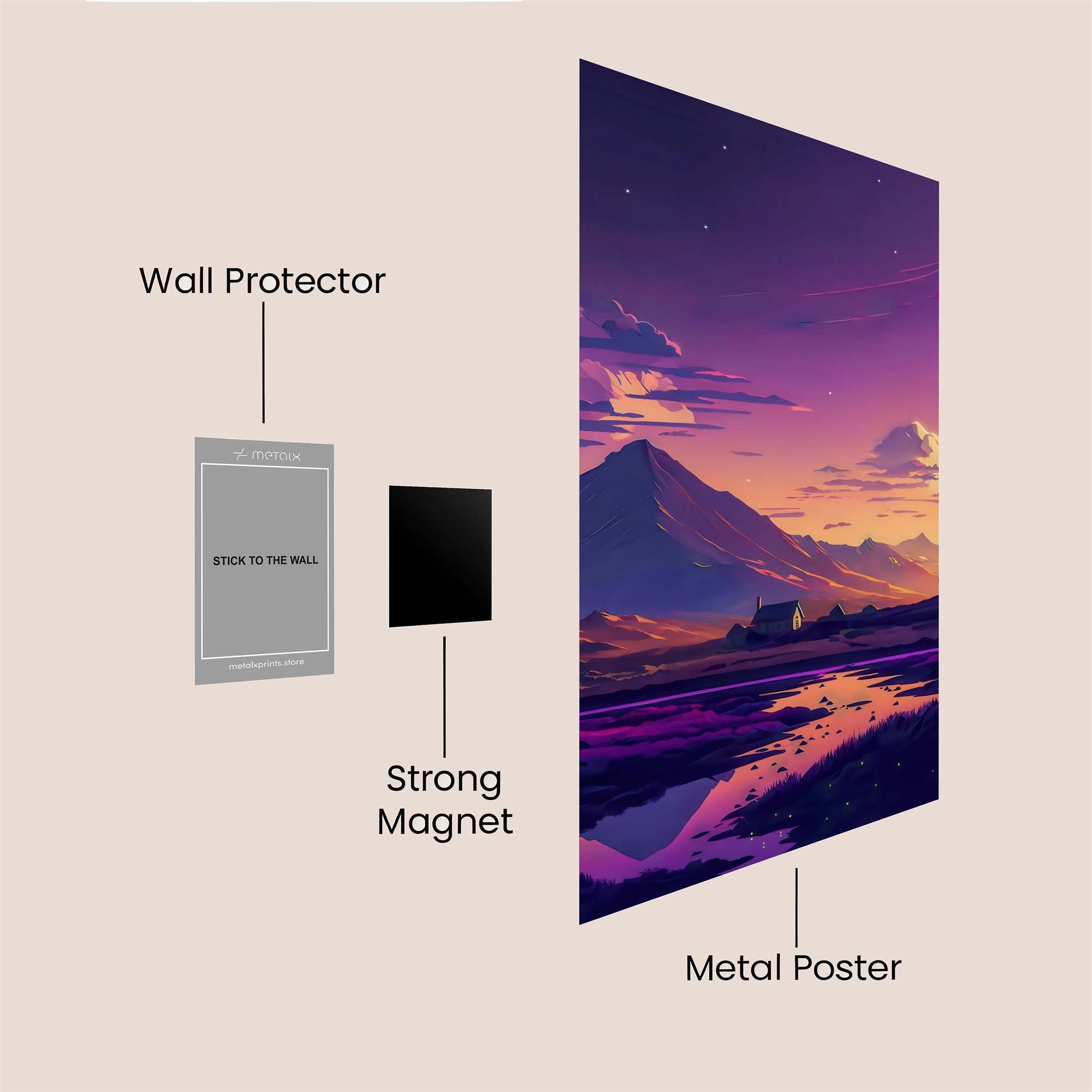 Mountain Serenity Safe Wall Magnetic / M