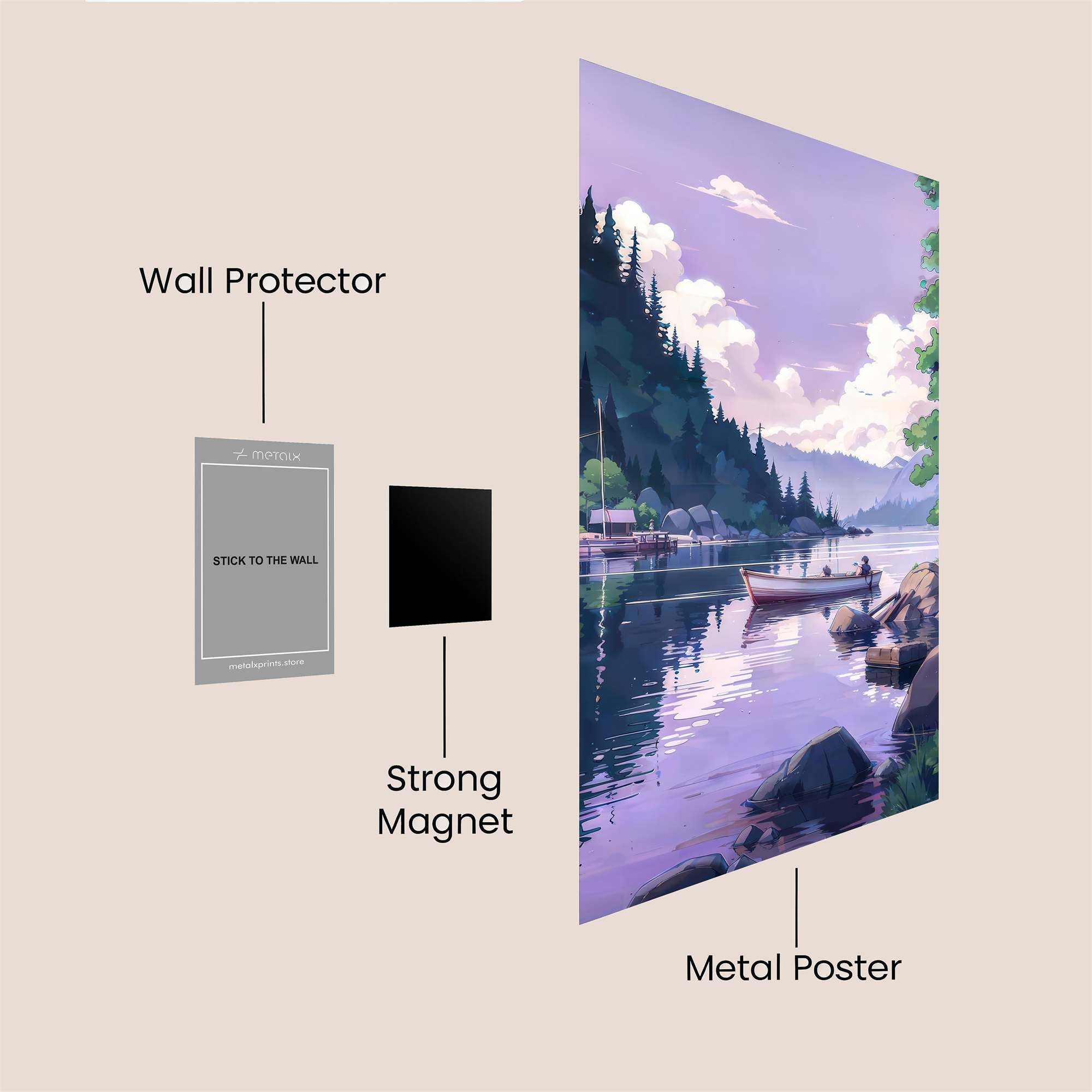 Lakeside Serenity Safe Wall Magnetic / M