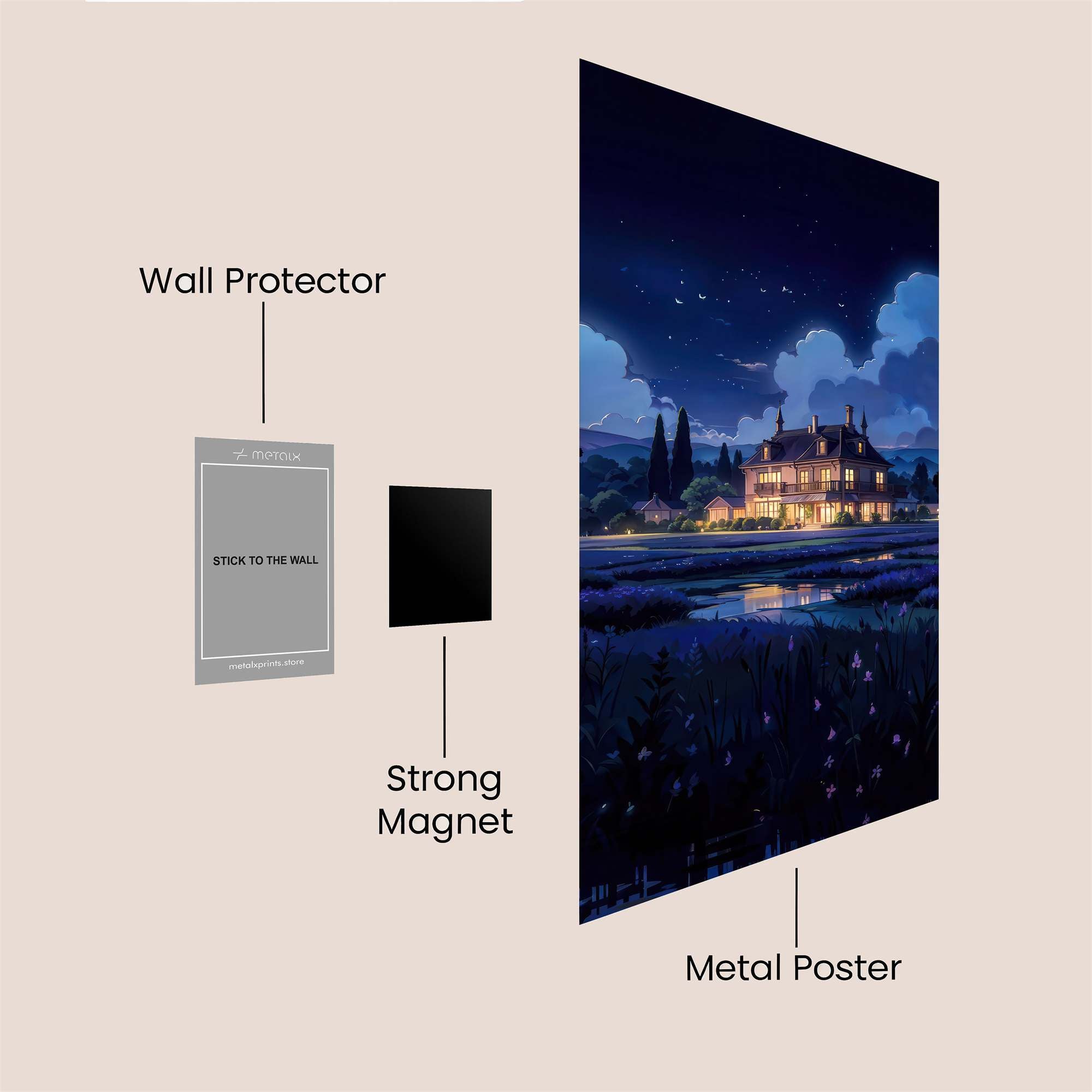 Manor Moonlit Safe Wall Magnetic / M
