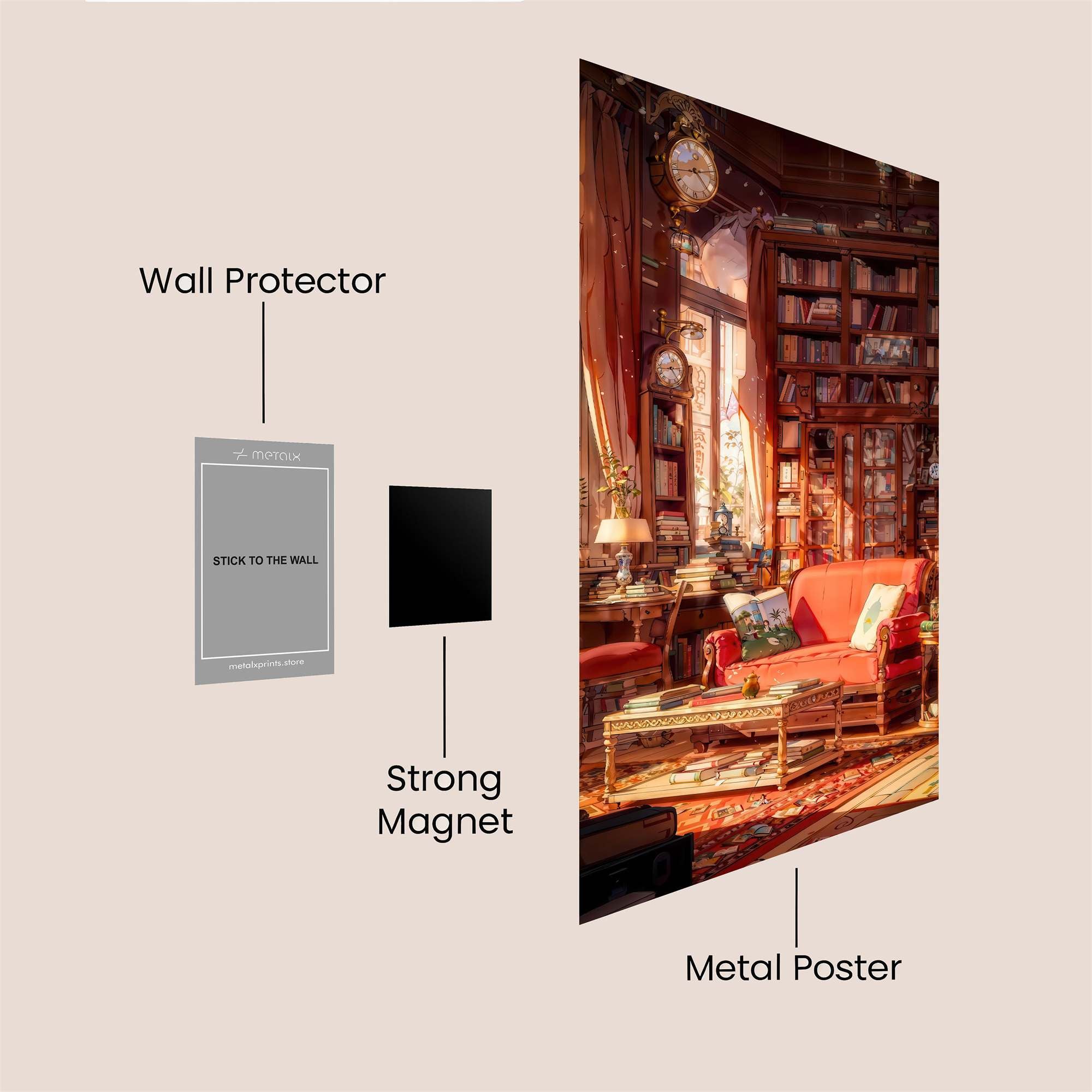 Library Serenity Safe Wall Magnetic / M