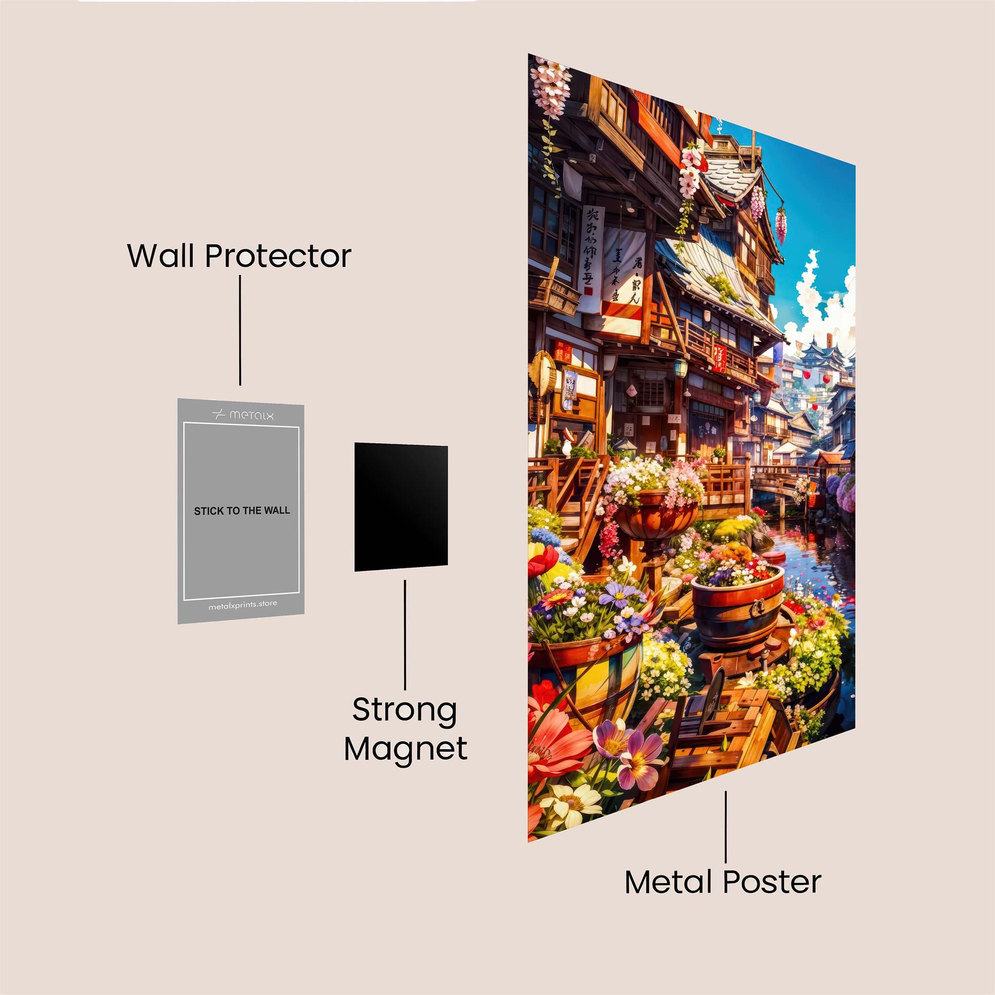 Floral Serenity Safe Wall Magnetic / M