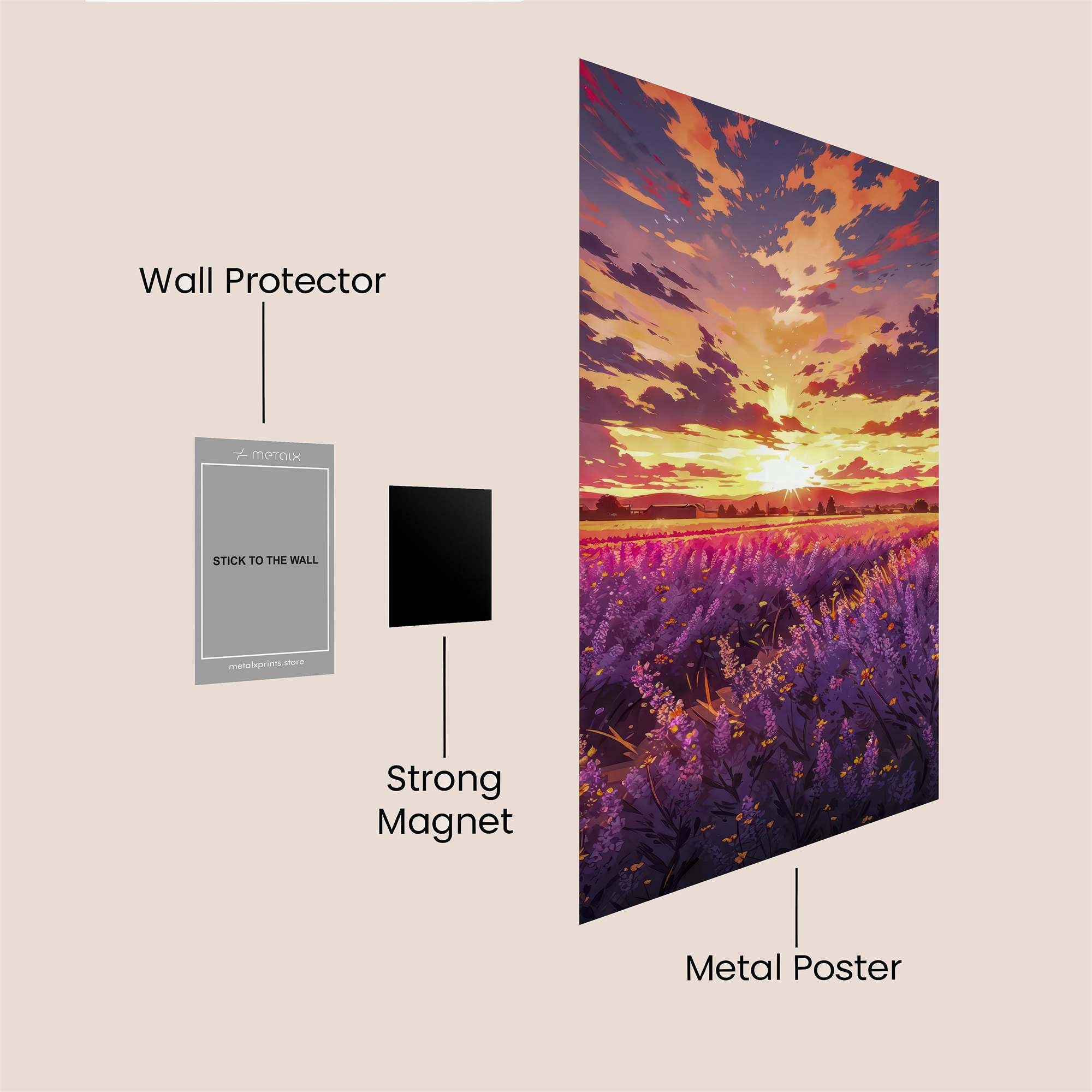 Sunset Serenity Safe Wall Magnetic / M