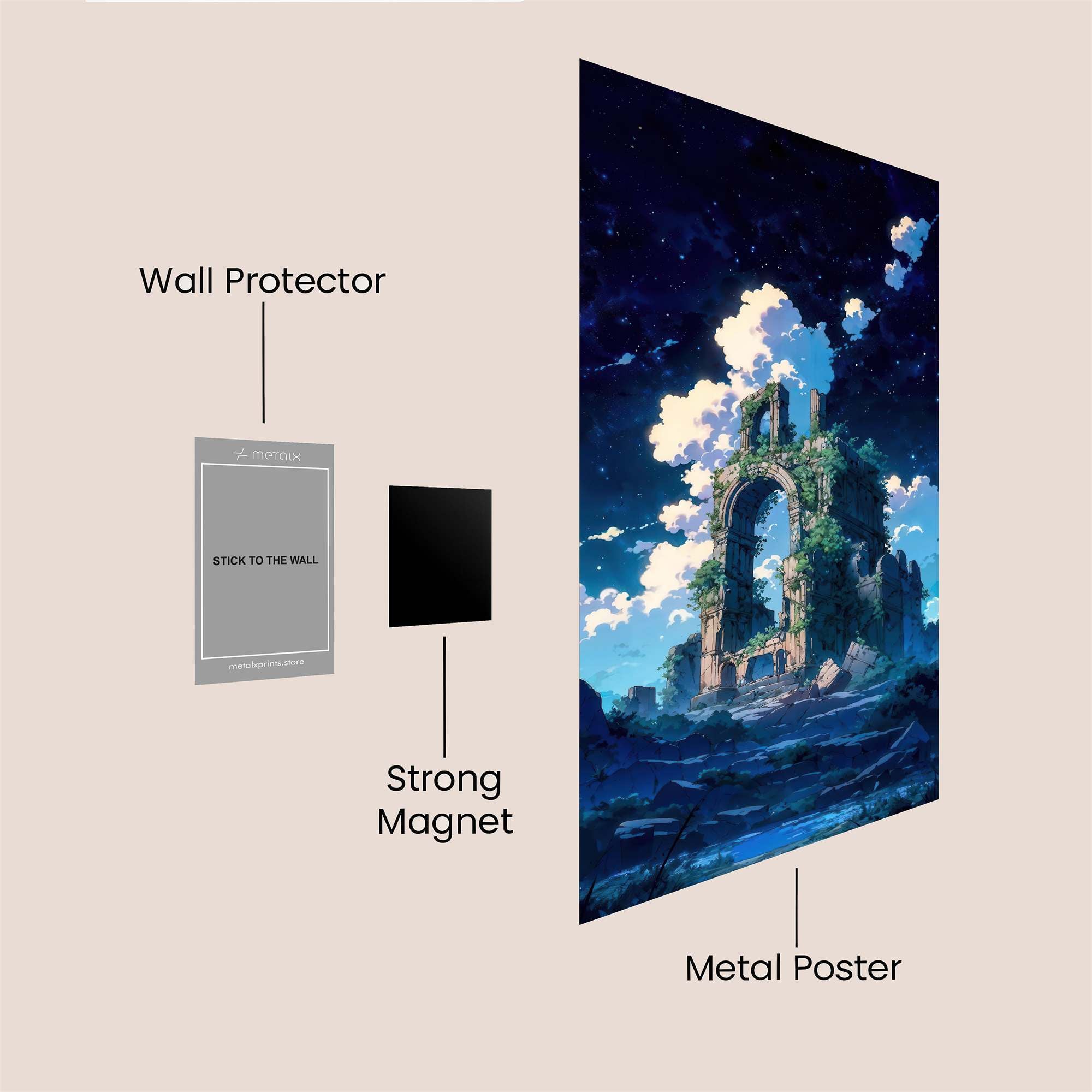 Ruin Whisper Safe Wall Magnetic / M