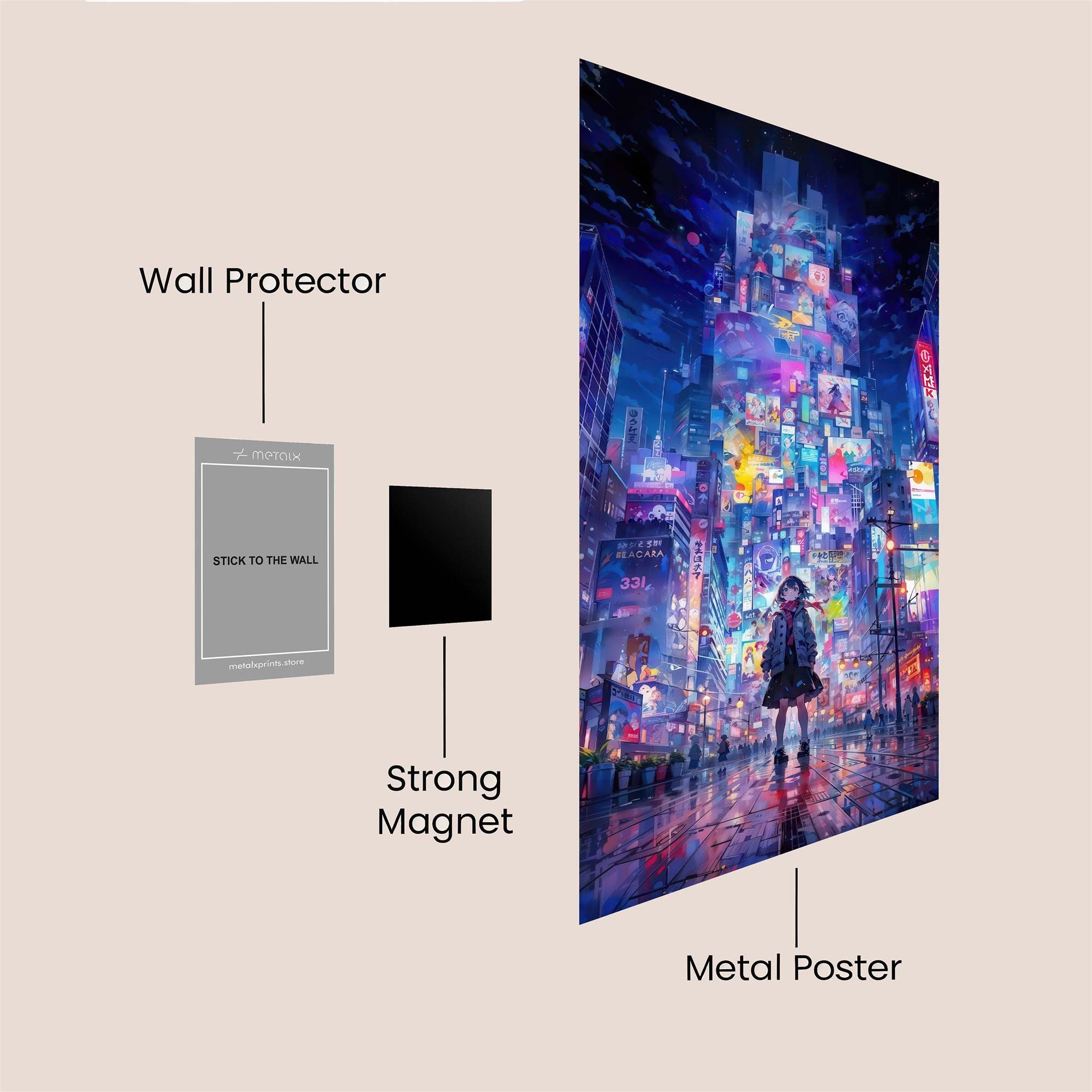 Neon Solitude Safe Wall Magnetic / M