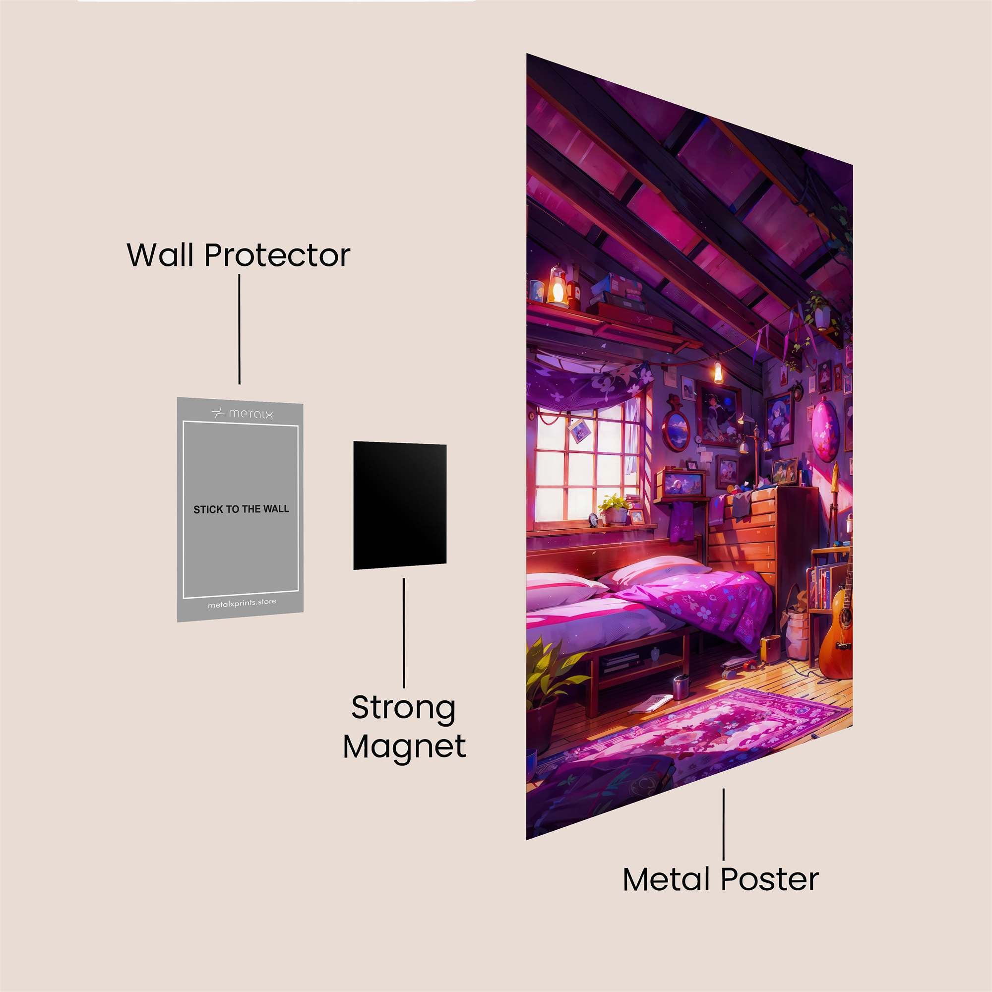 AtticWhimsy Safe Wall Magnetic / M