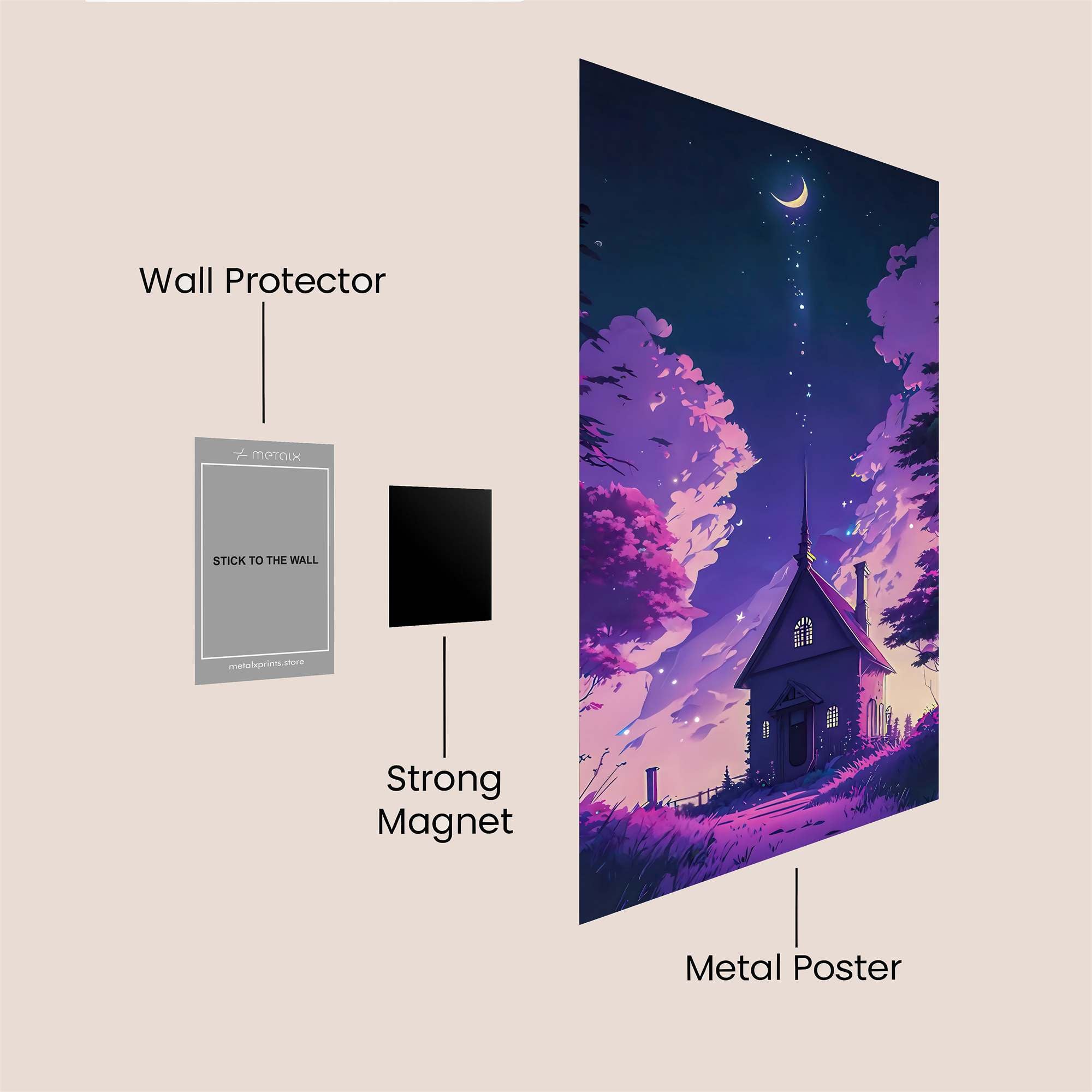 Moonlit Serenity Safe Wall Magnetic / M