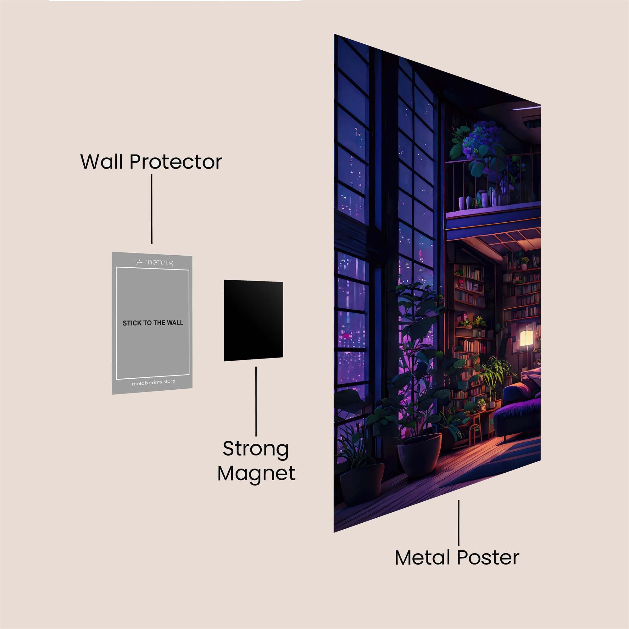 Library Tranquility Safe Wall Magnetic / M