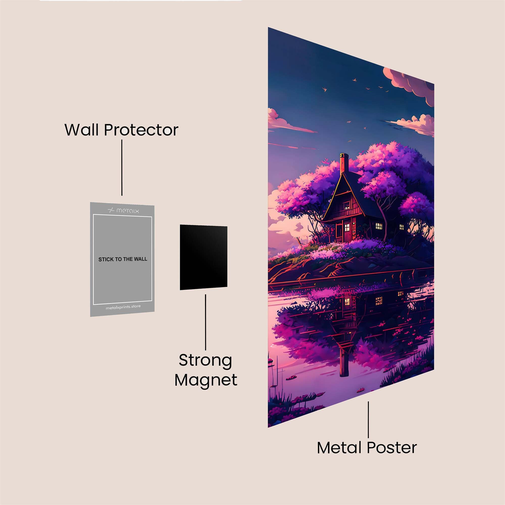 Cottage Serenity Safe Wall Magnetic / M