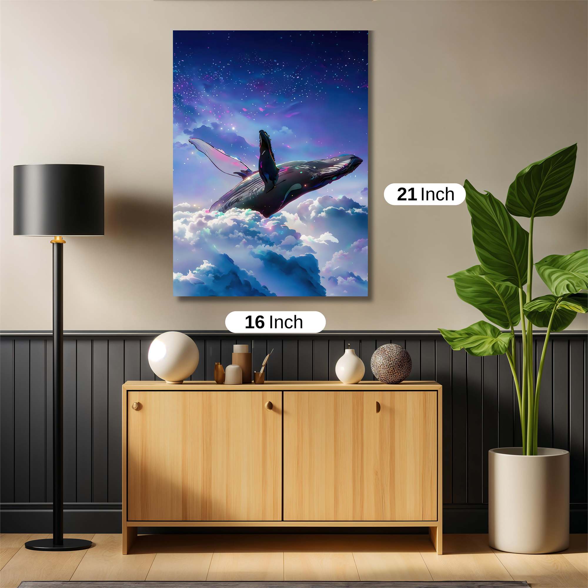 Whale Dreamscape Safe Wall Magnetic / M