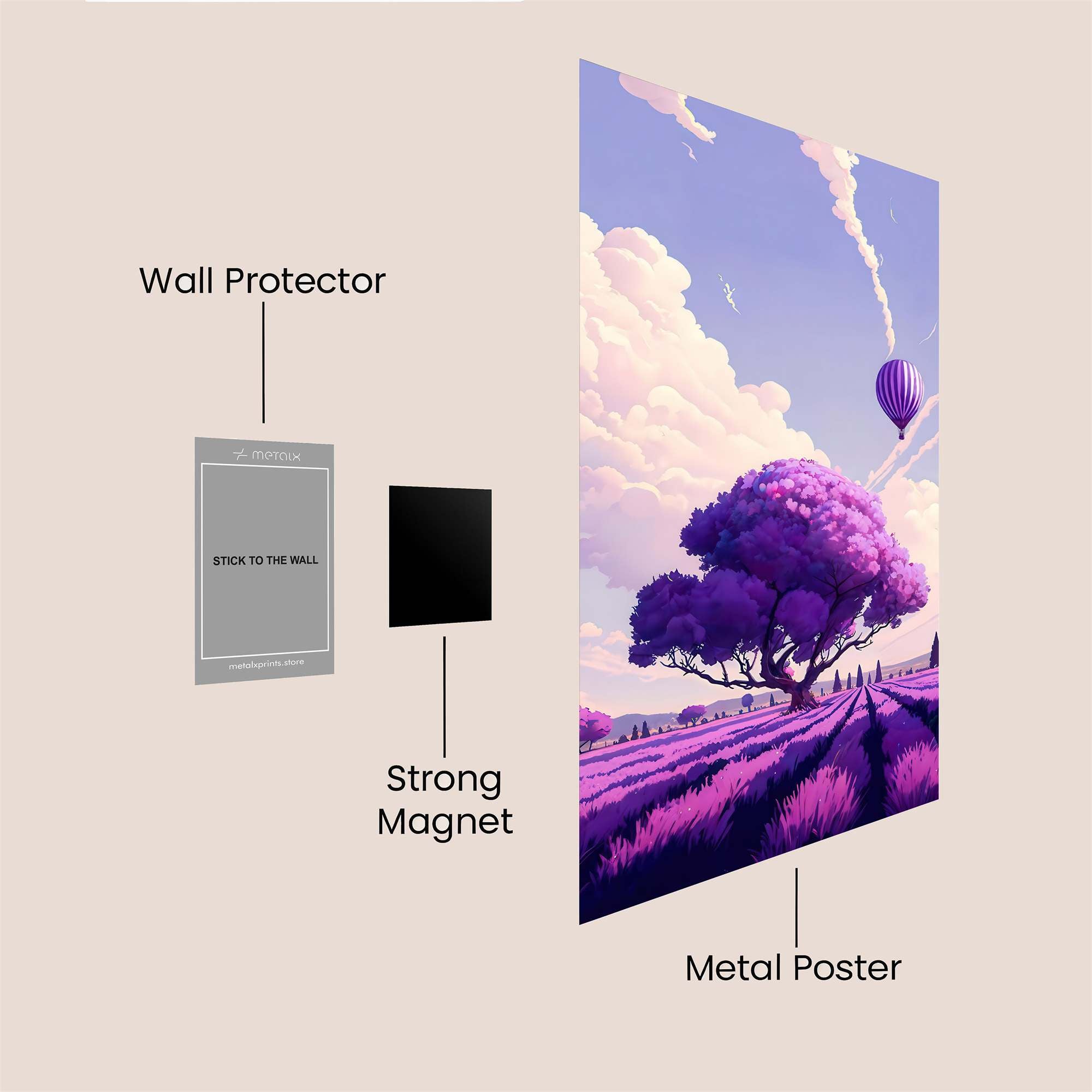Lavender Serenity Safe Wall Magnetic / M