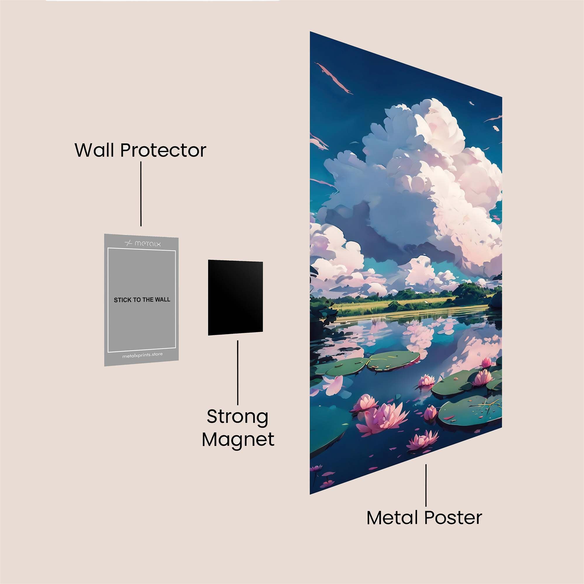 Cloud Serenity Safe Wall Magnetic / M