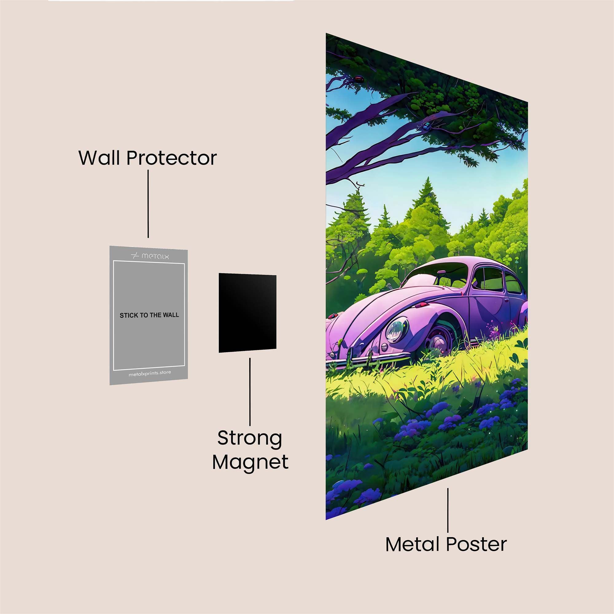 Beetle Serenity Safe Wall Magnetic / M