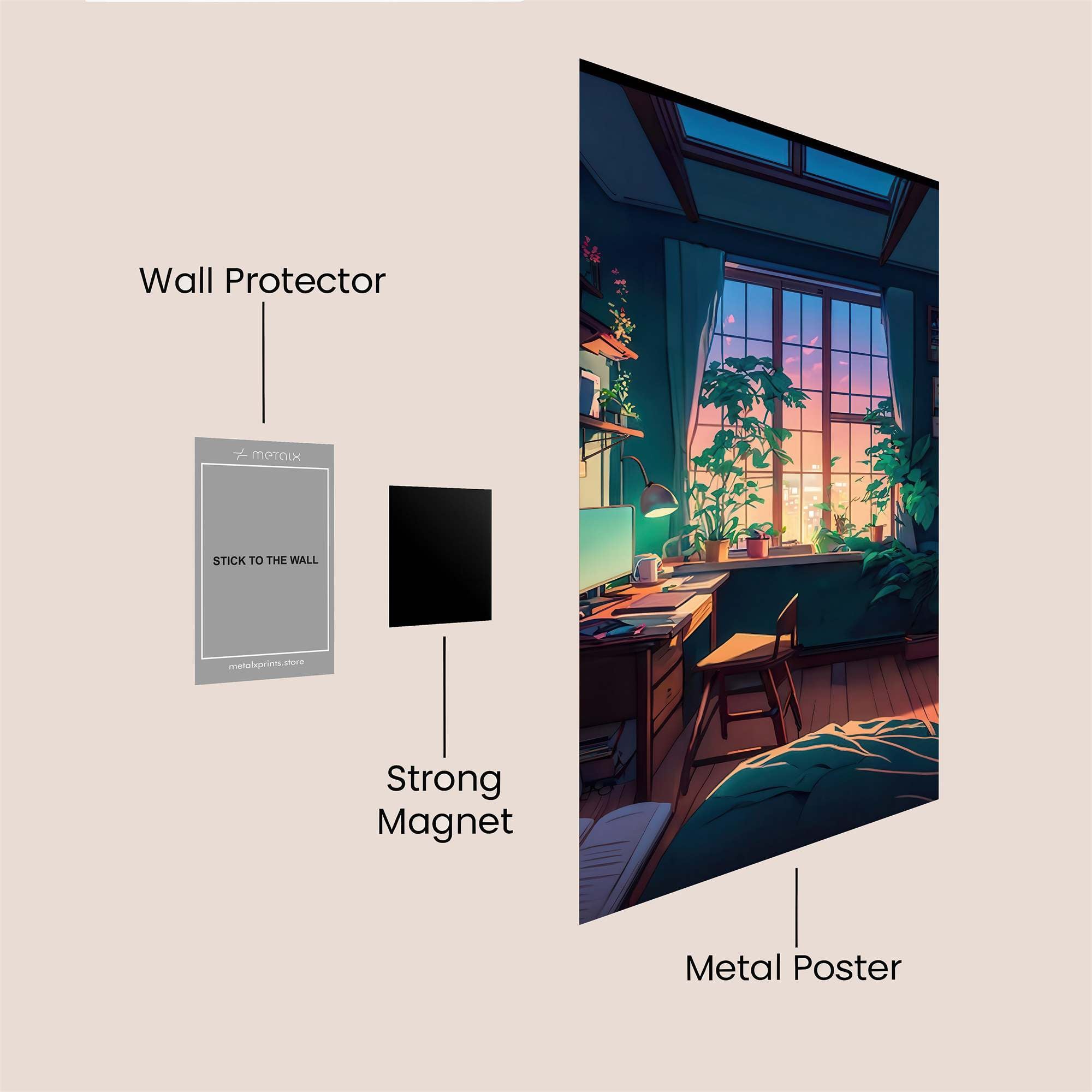 Sunset Serenity Safe Wall Magnetic / M
