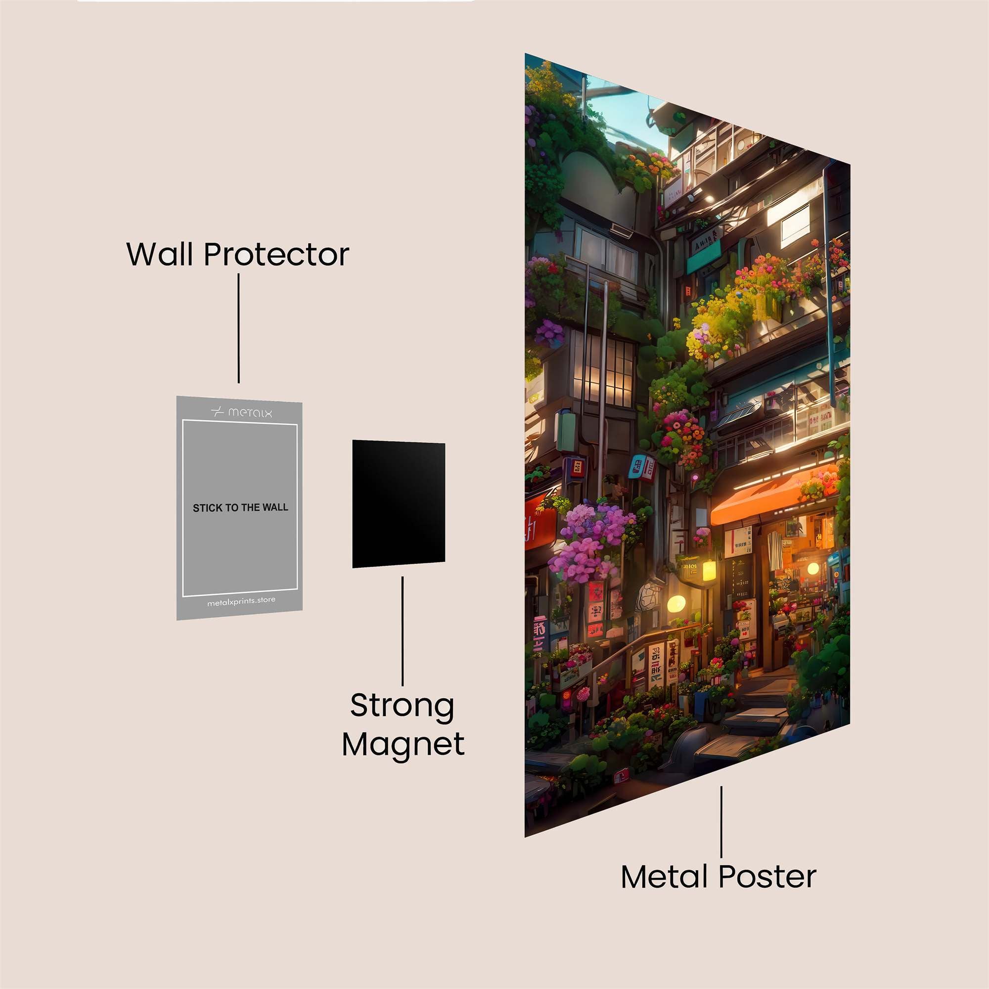 FloralWhimsy Safe Wall Magnetic / M