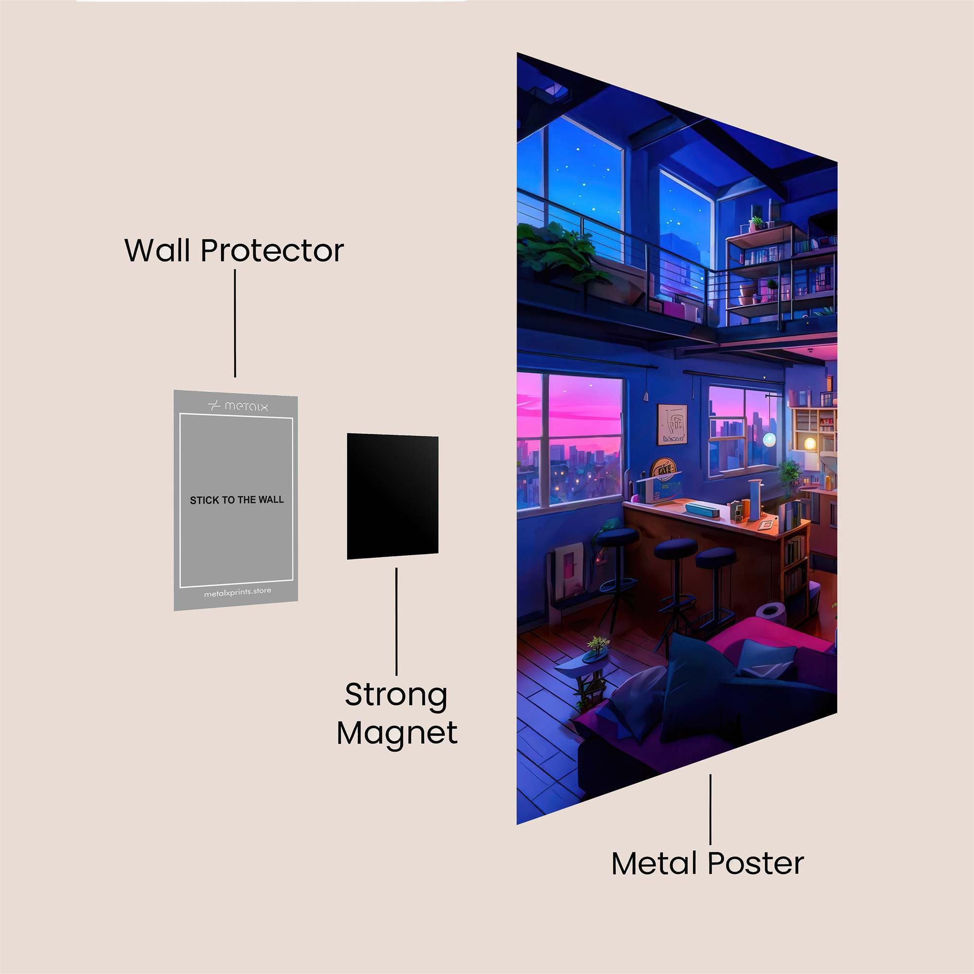 Loft Serenity Safe Wall Magnetic / M