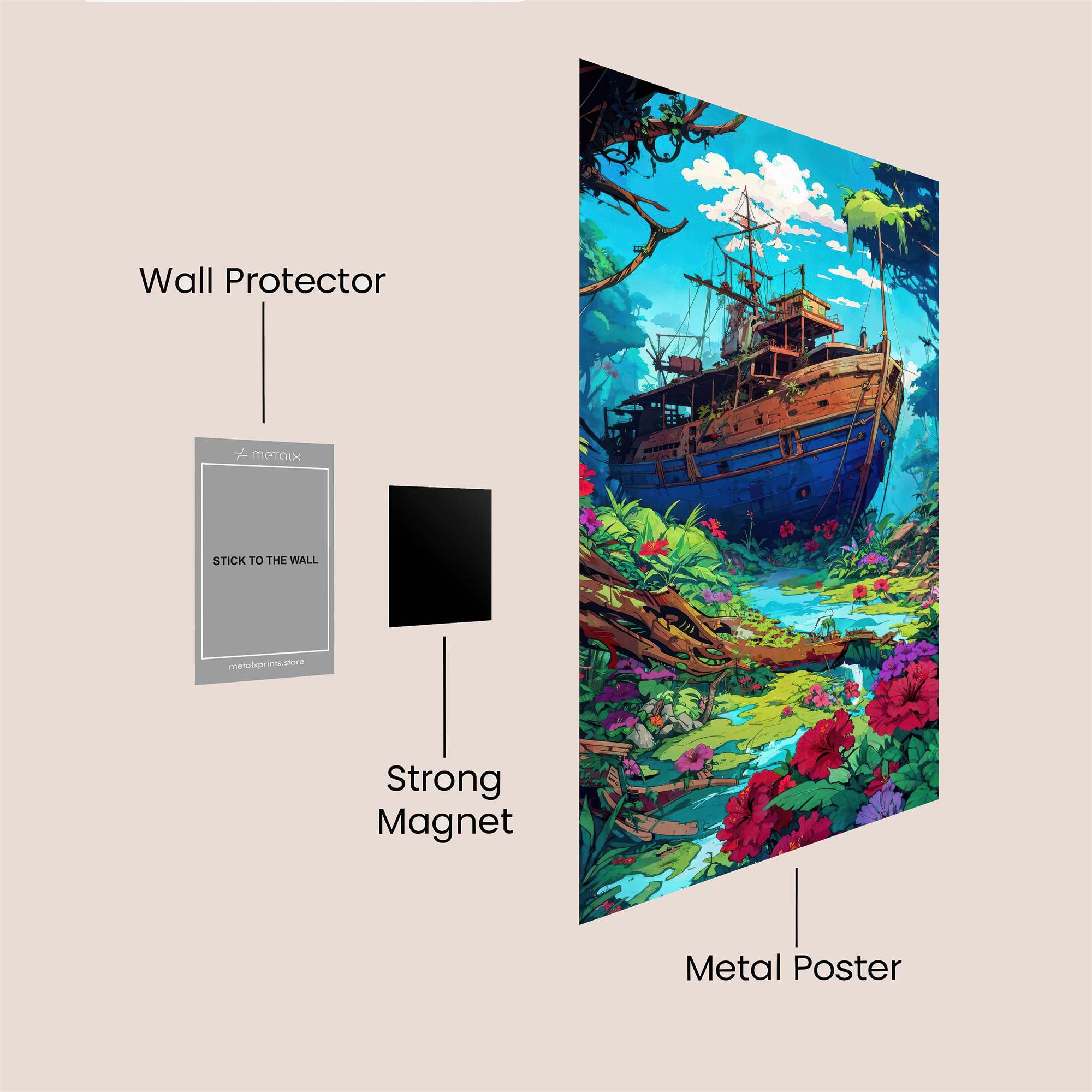Shipwrecked Serenity Safe Wall Magnetic / M