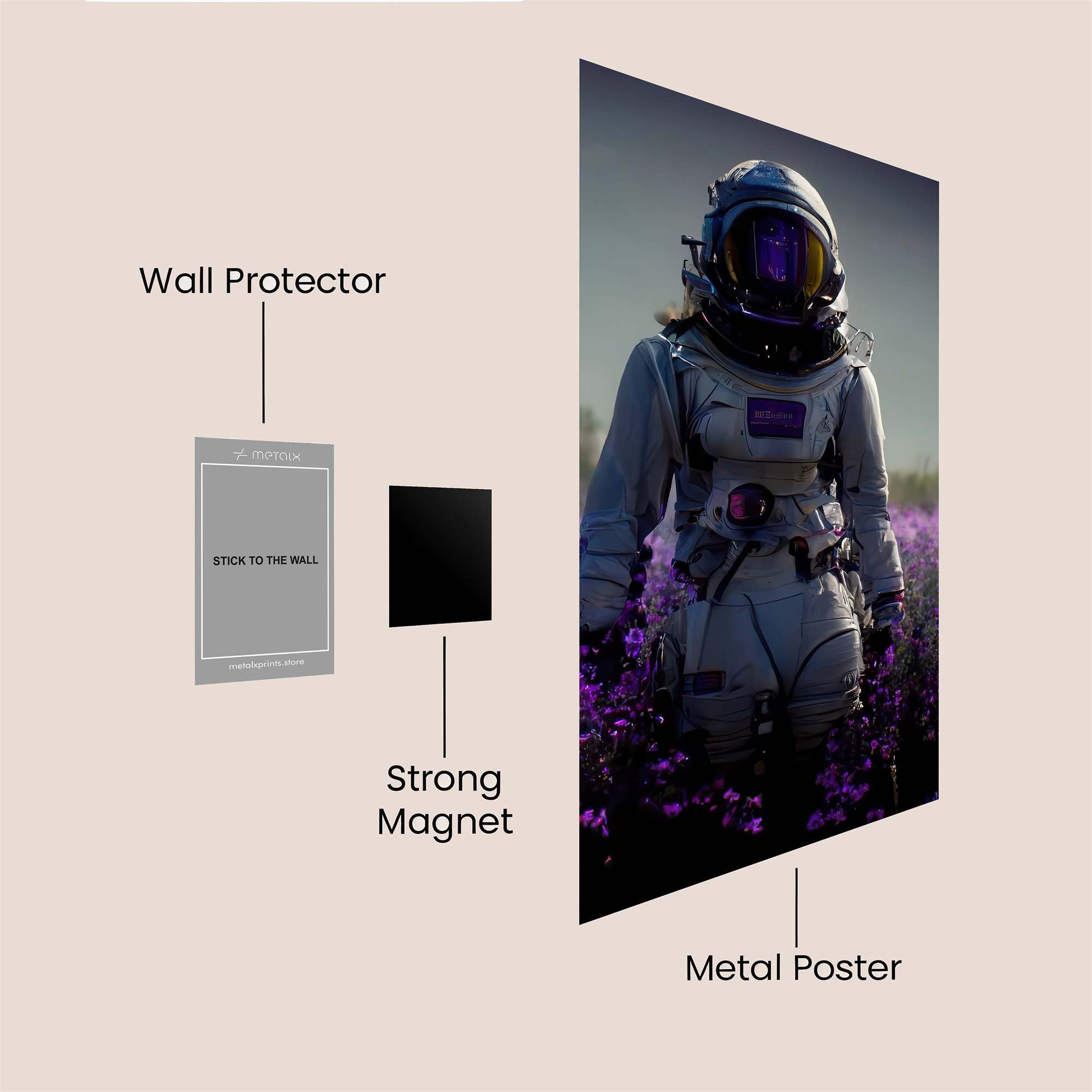 Astronaut Serenity Safe Wall Magnetic / M