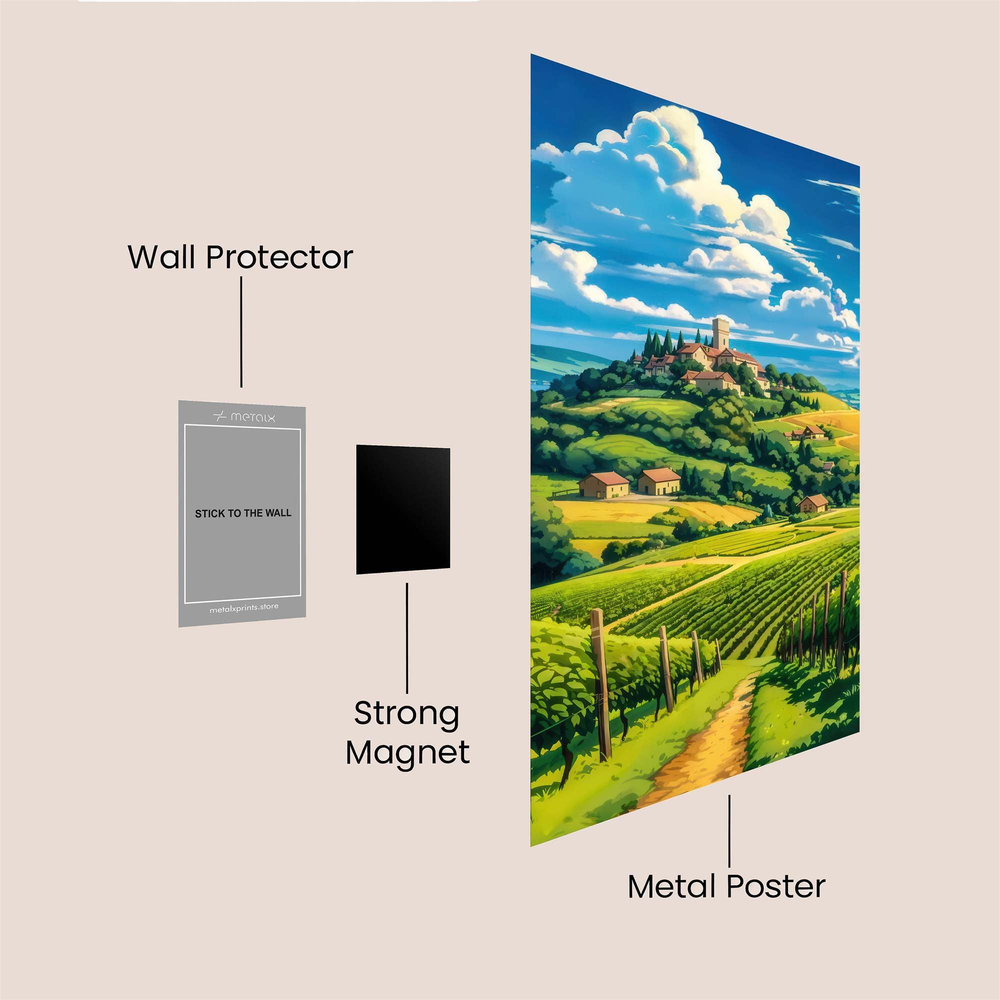 Tuscany Tranquil Safe Wall Magnetic / M