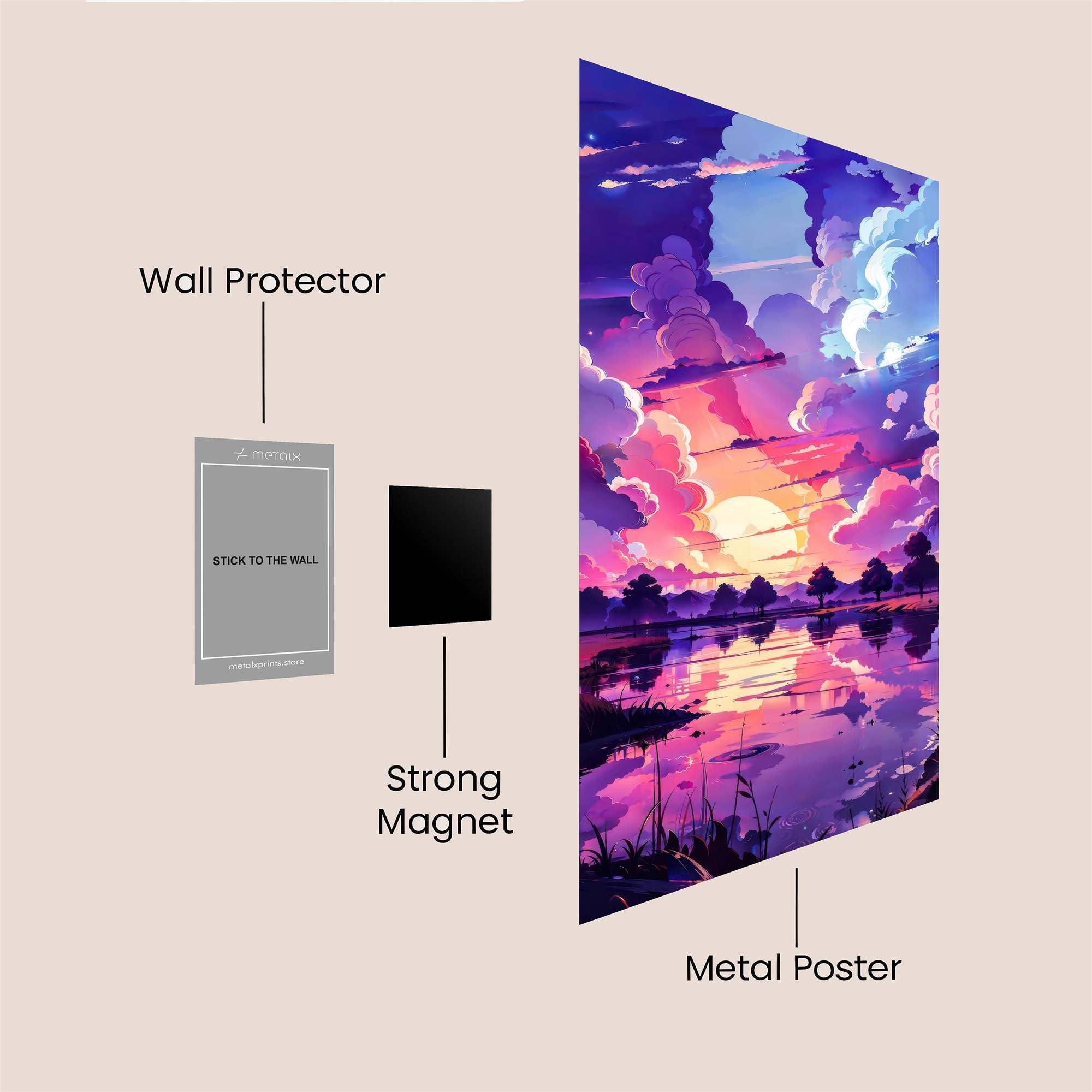 Sunset Serenity Safe Wall Magnetic / M
