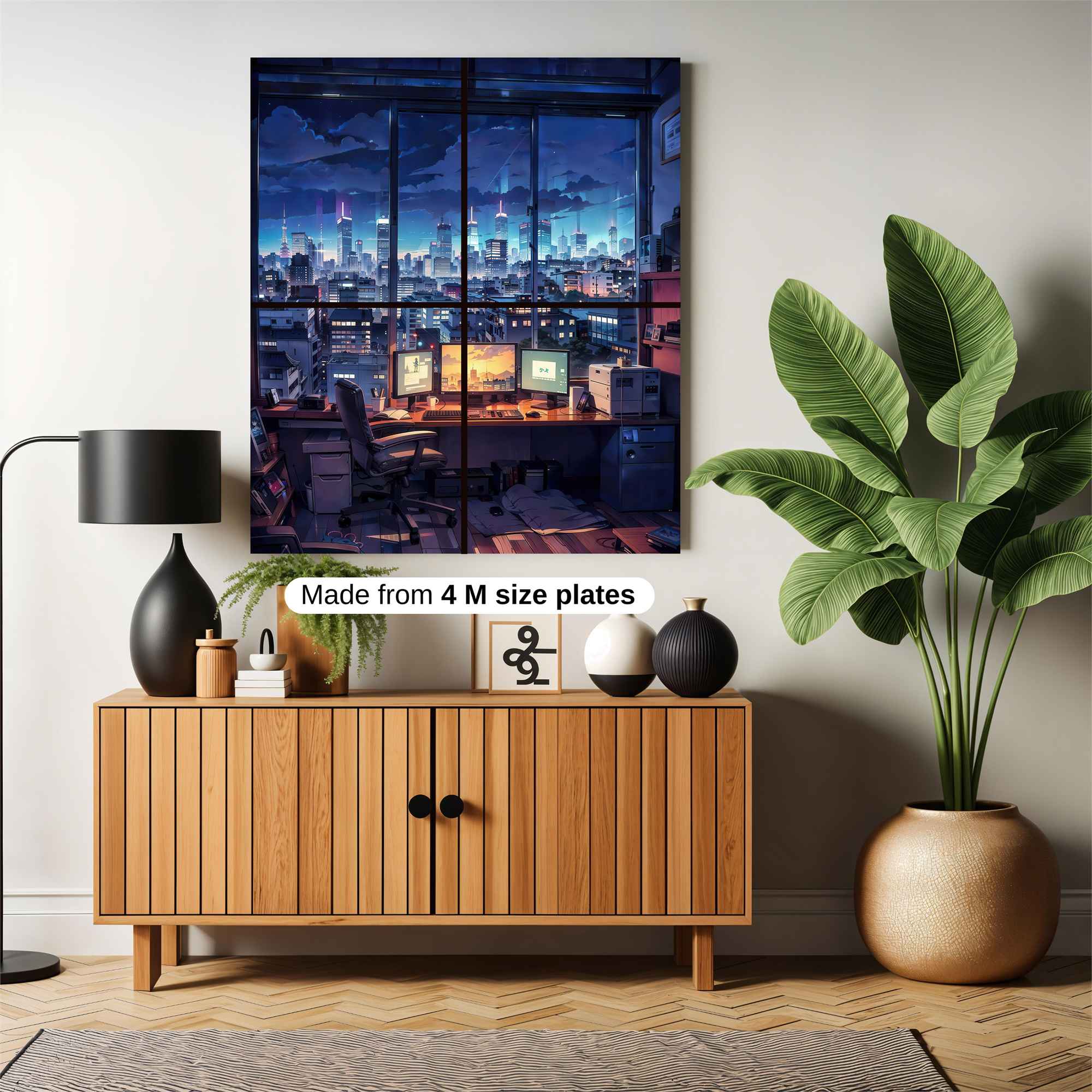 Cityscape Serenity Safe Wall Magnetic / M