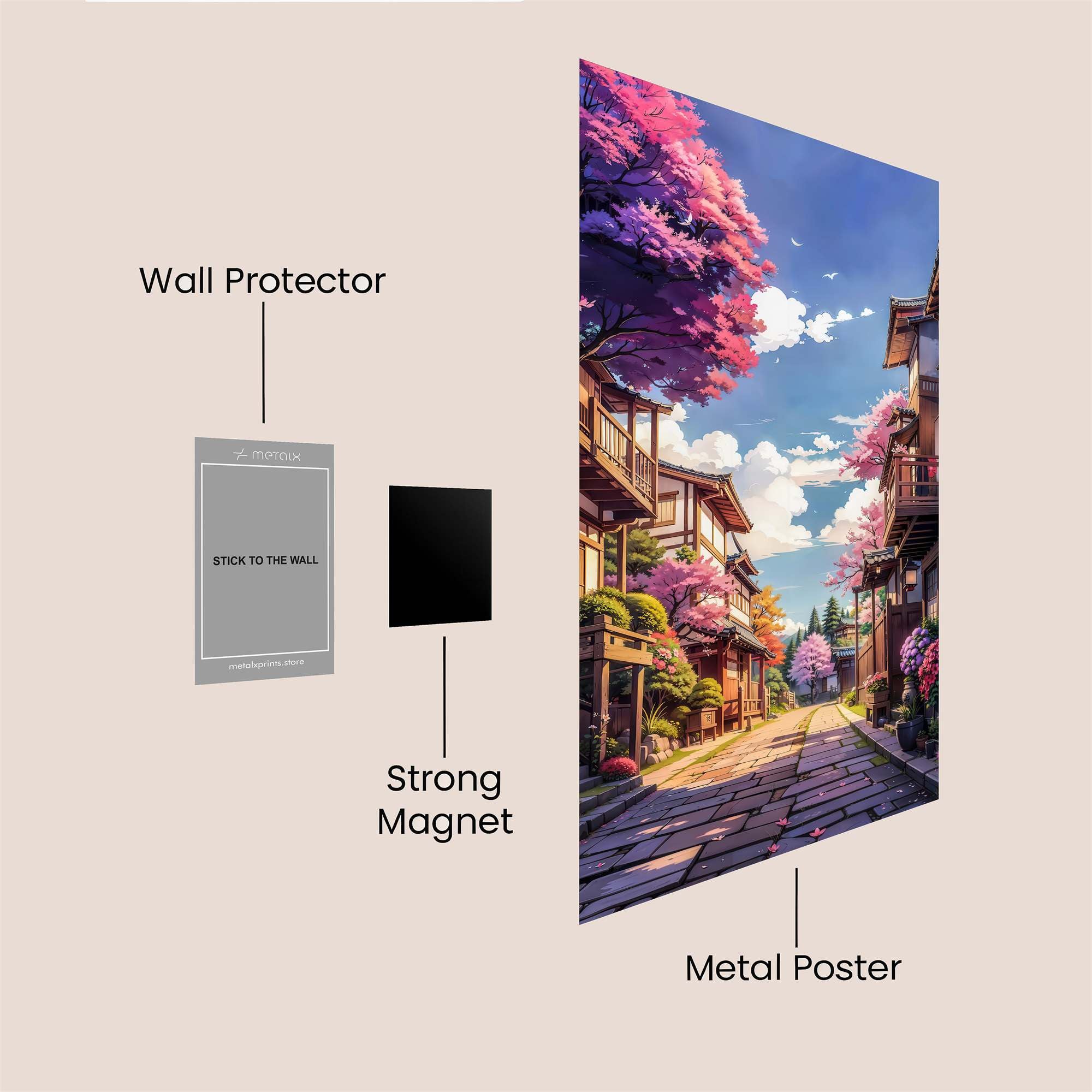 Sakura Serenity Safe Wall Magnetic / M