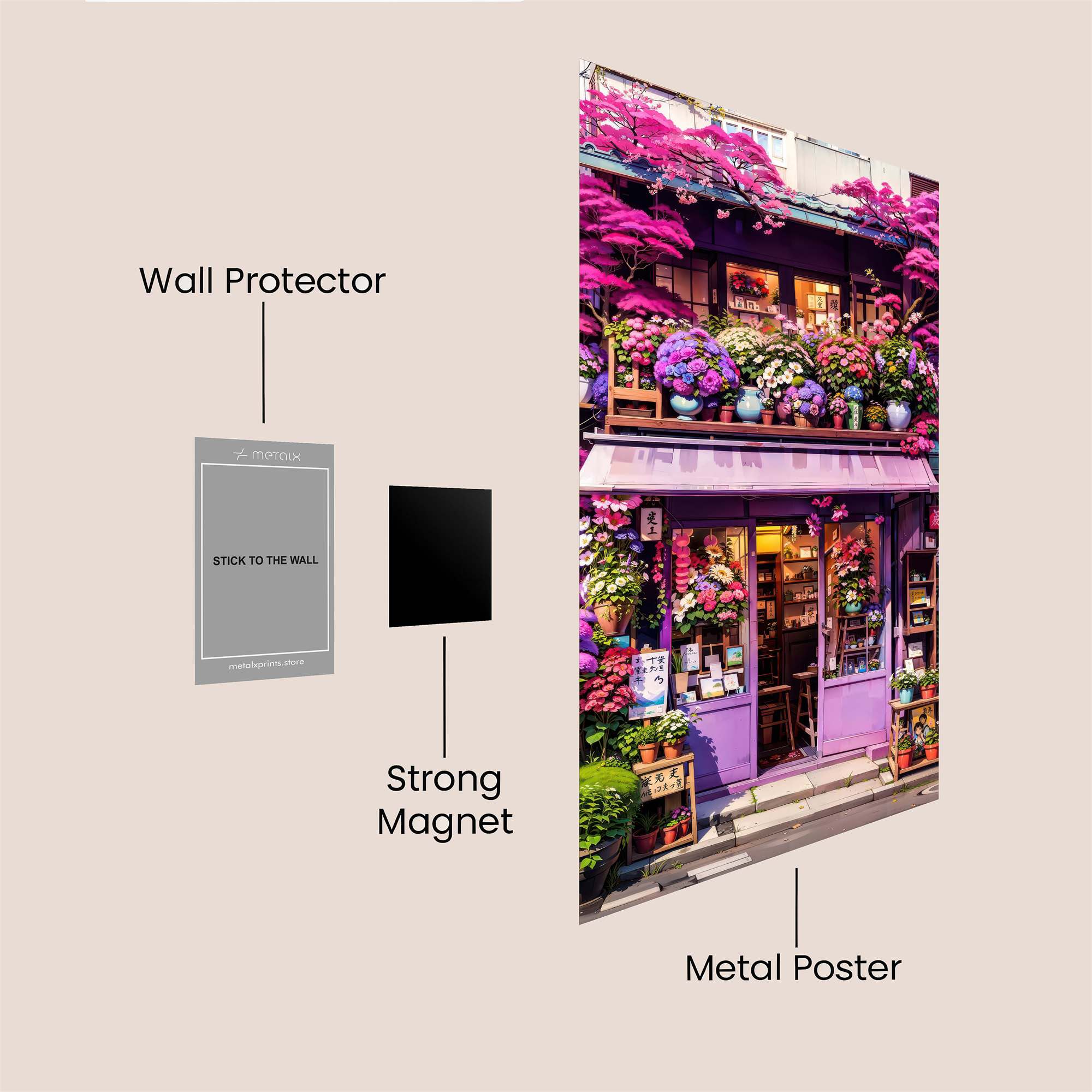 Floral Haven Safe Wall Magnetic / M