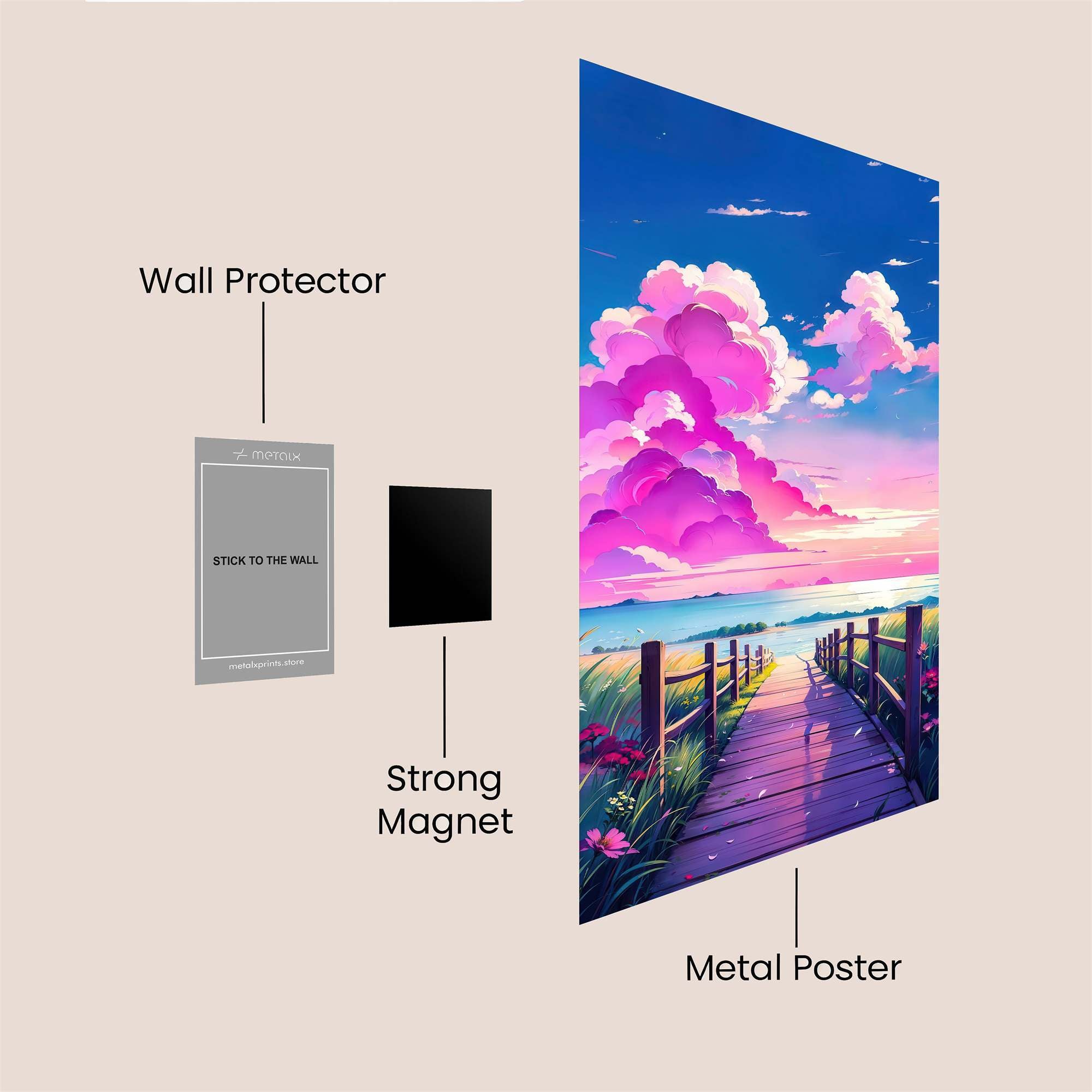Sunset Serenity Safe Wall Magnetic / M