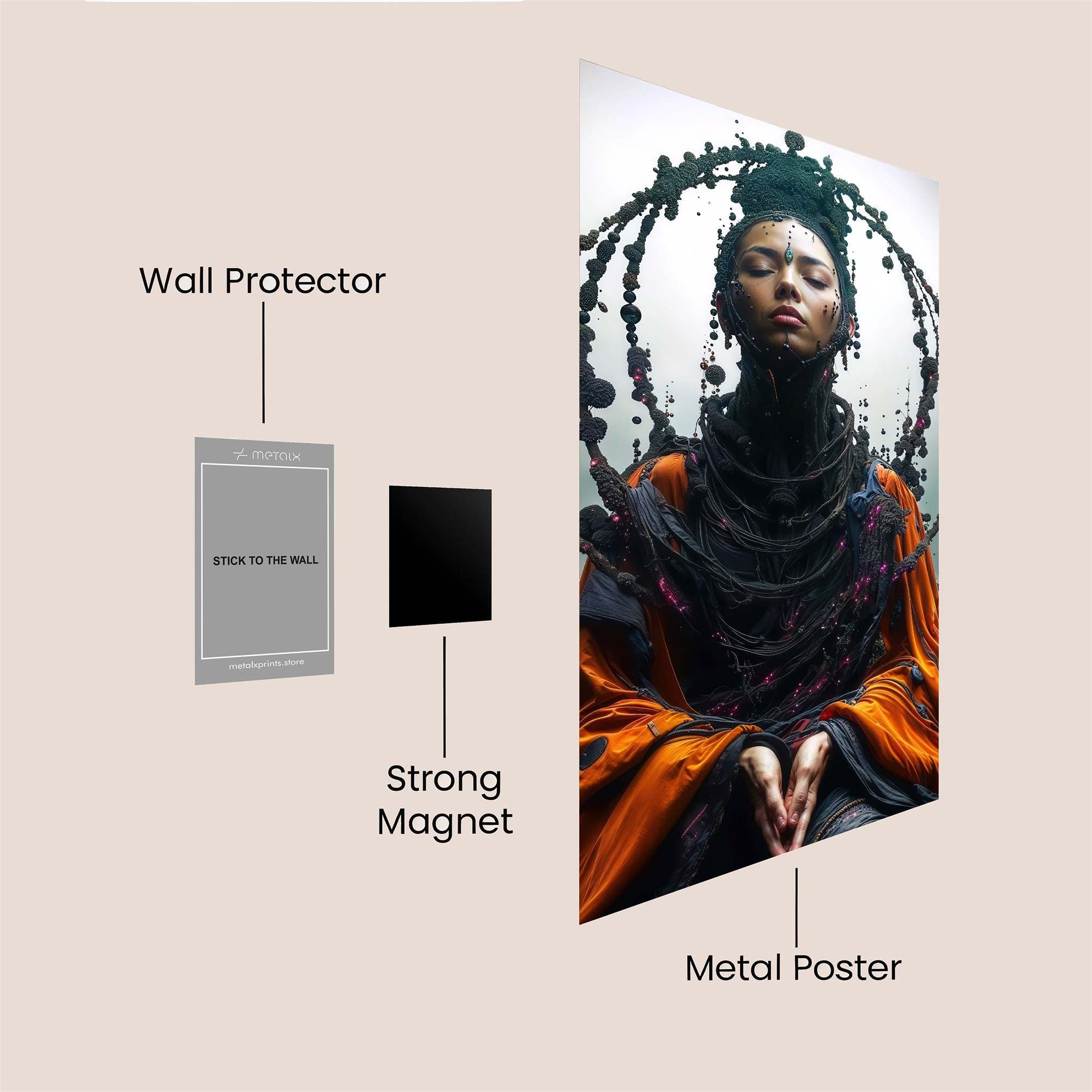 Rainbow Whimsy Safe Wall Magnetic / M