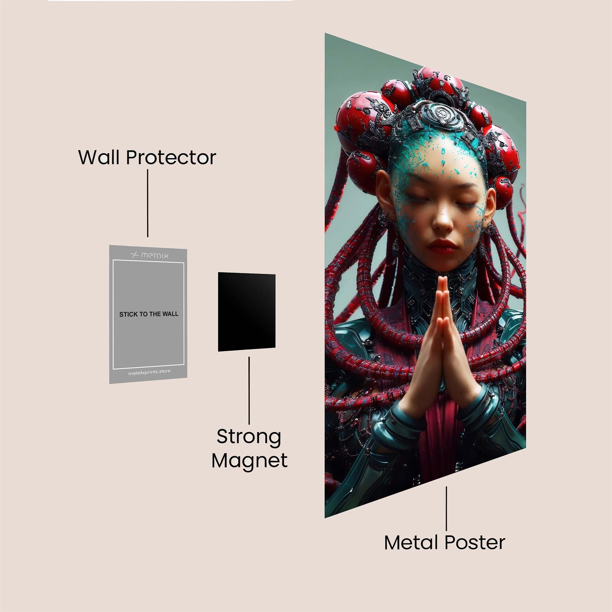 Keanu Kaleidoscope Safe Wall Magnetic / M