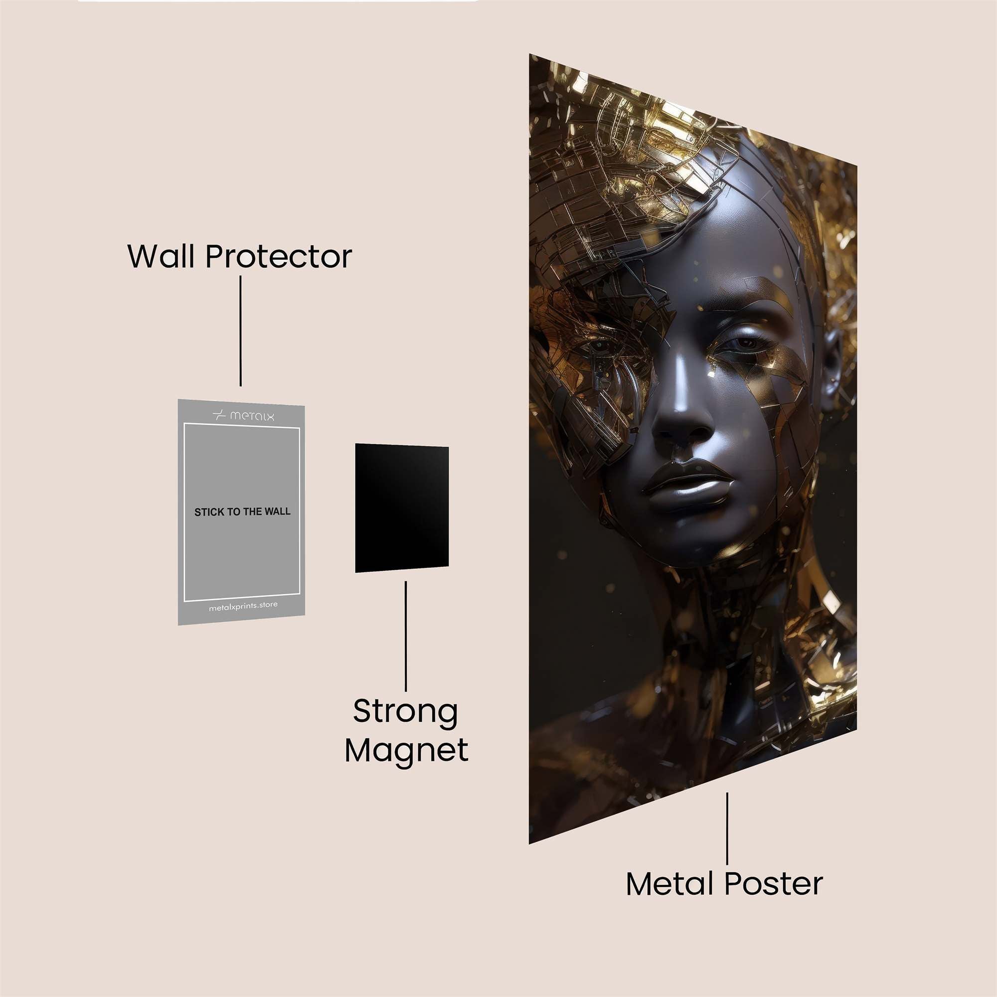 Gothic Bloom Safe Wall Magnetic / M